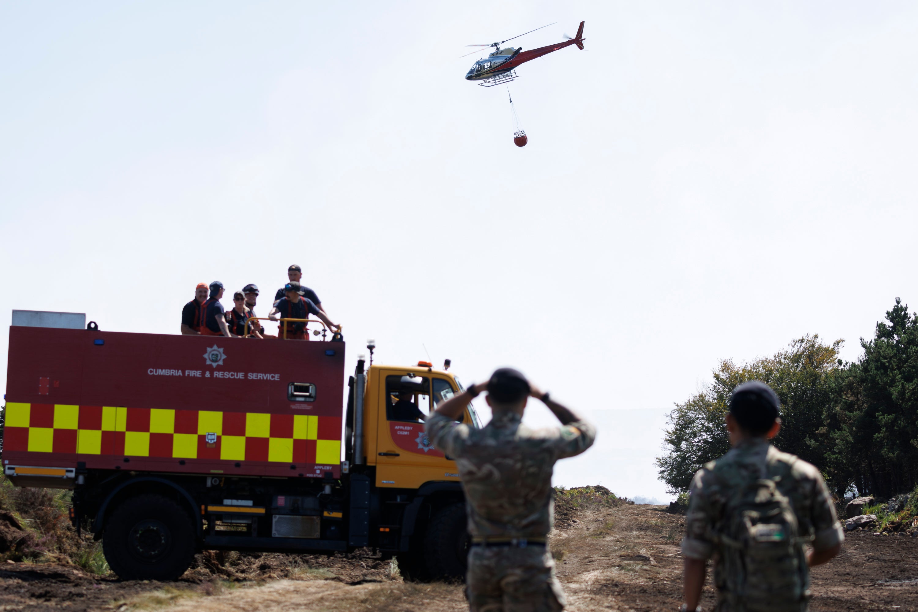 The army has been called in to support wildfires
