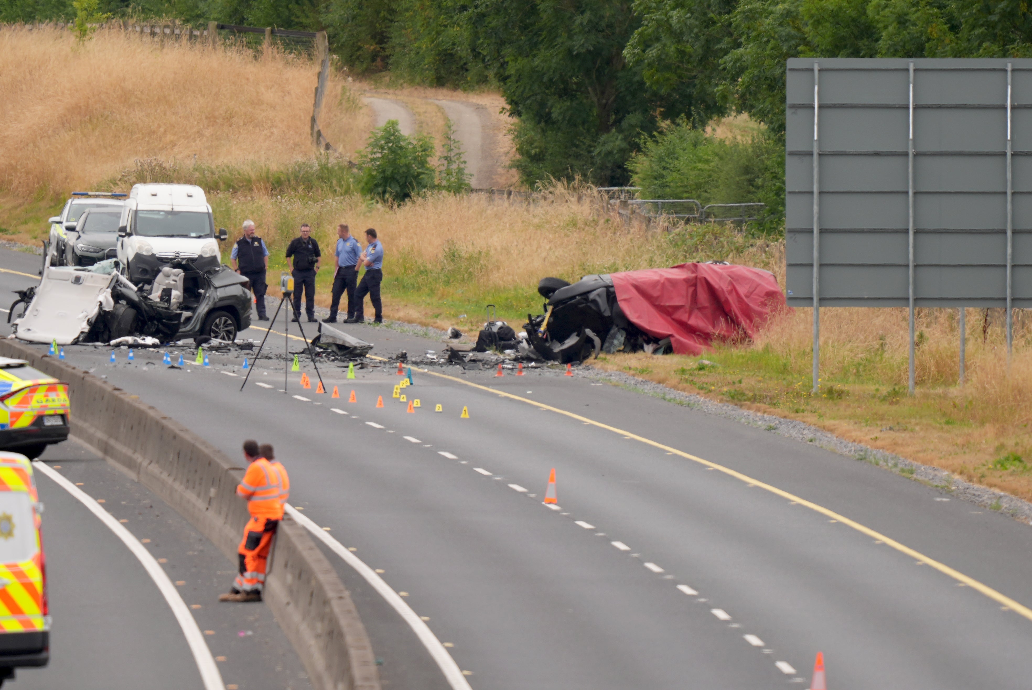 A garda forensic collision examination will take place on the motorway