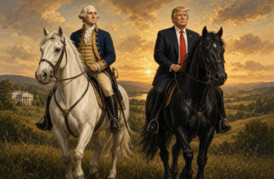 Trump shared several AI images this weekend depicting him alongside George Washington