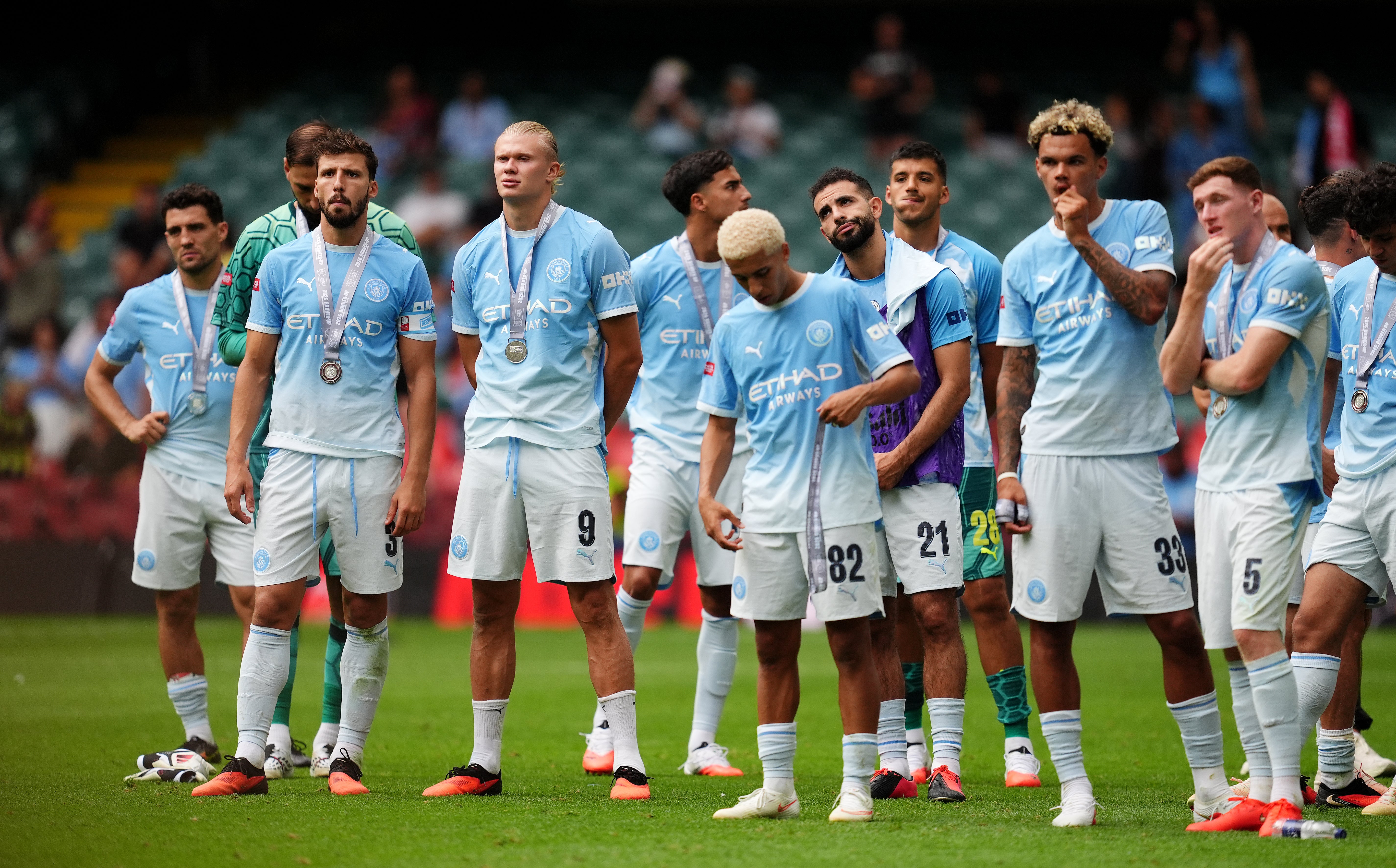 Manchester City were outplayed by Arsenal in Sunday’s Community Shield final (PA)