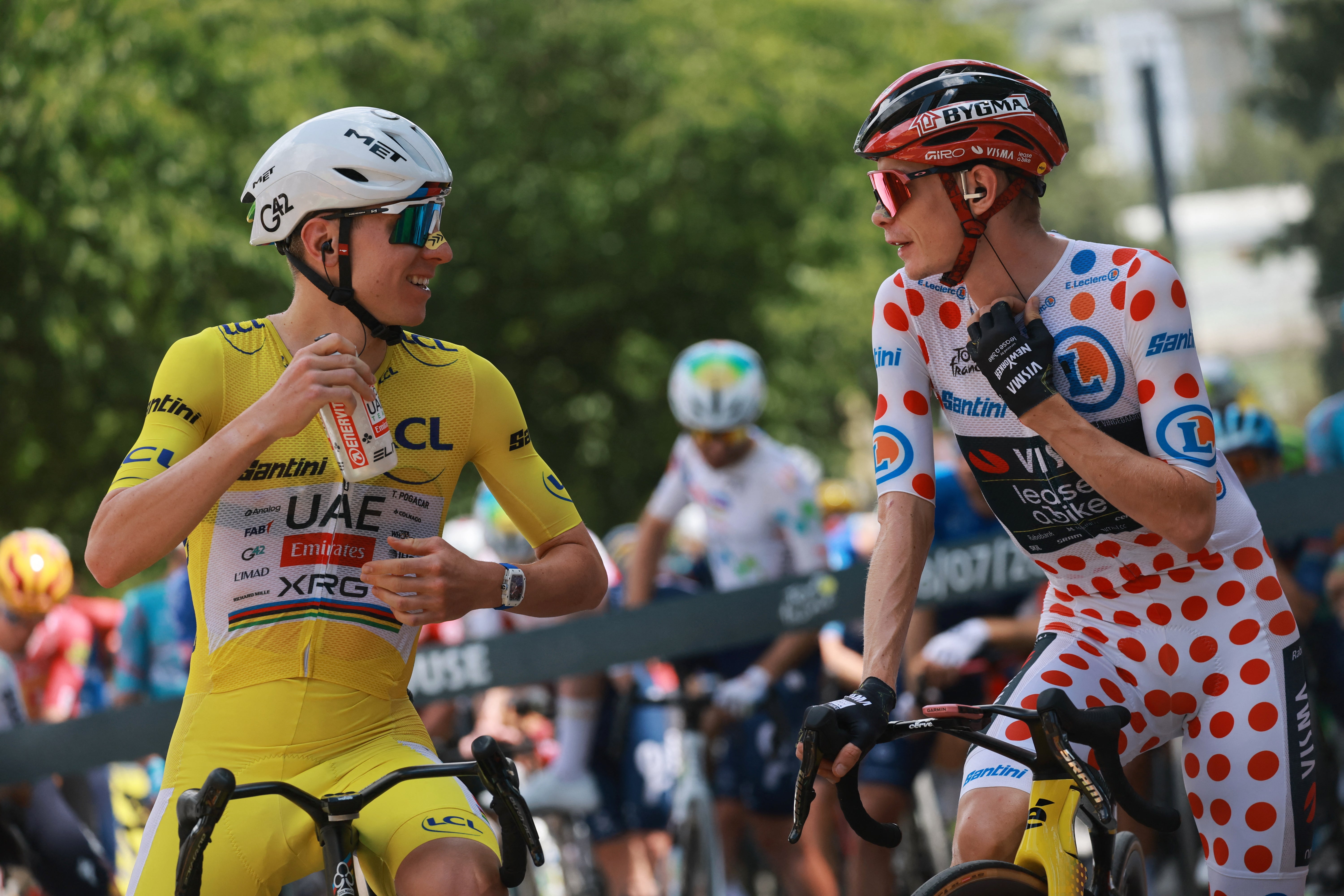 Vingegaard had been on course for a third successive second-place finish at the Tour before his crash (Reuters)