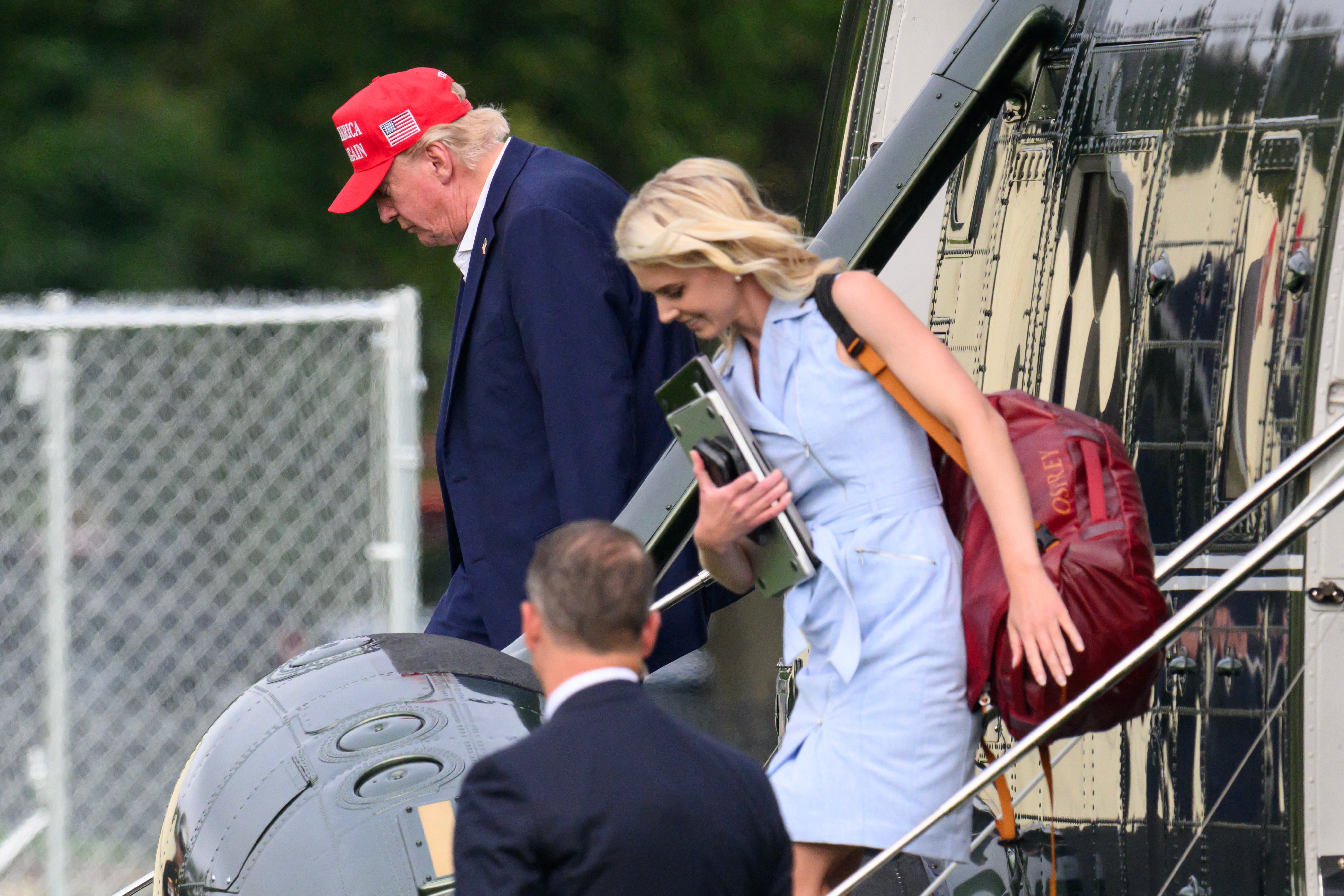 Harp and Trump were spotted together on the same day that Ossoff made his speech