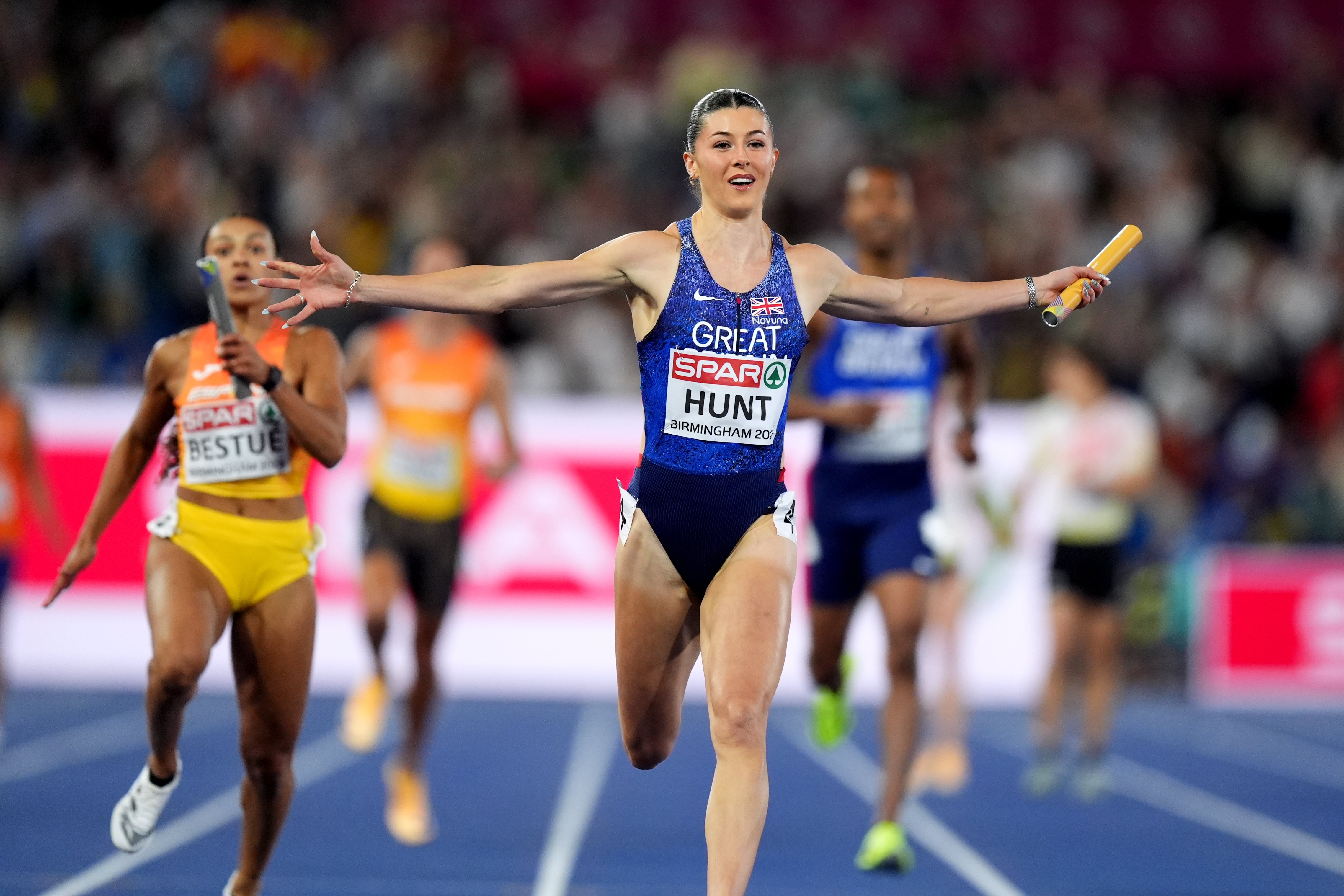 Hunt anchored Great Britain to mixed 4×400 European gold (Mike Egerton/PA)