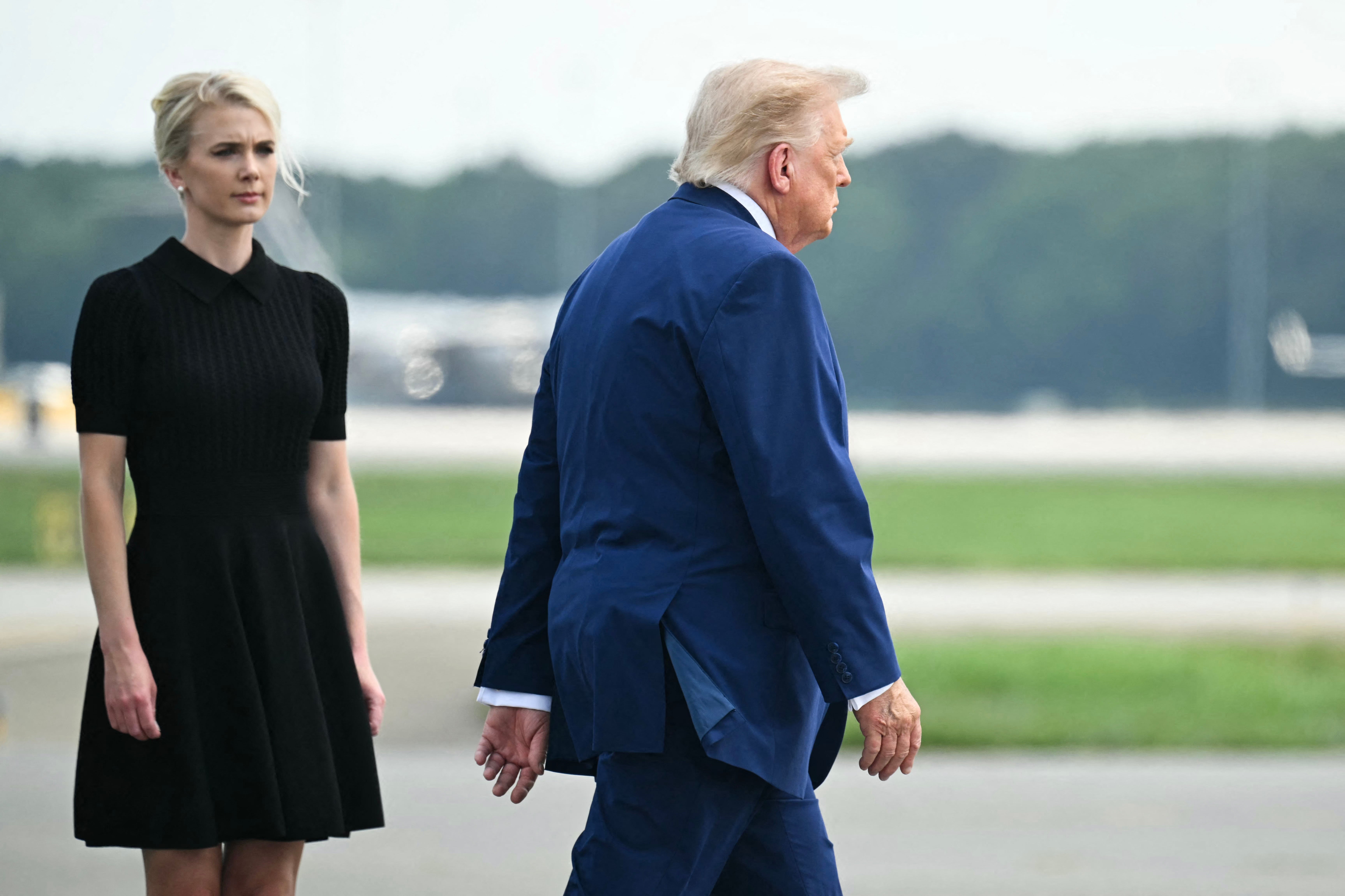 Natalie Harp is one of President Trump’s most devoted aides and is constantly seen at his side, providing him with physical copies of flattering op-eds or social media posts to keep his spirits high