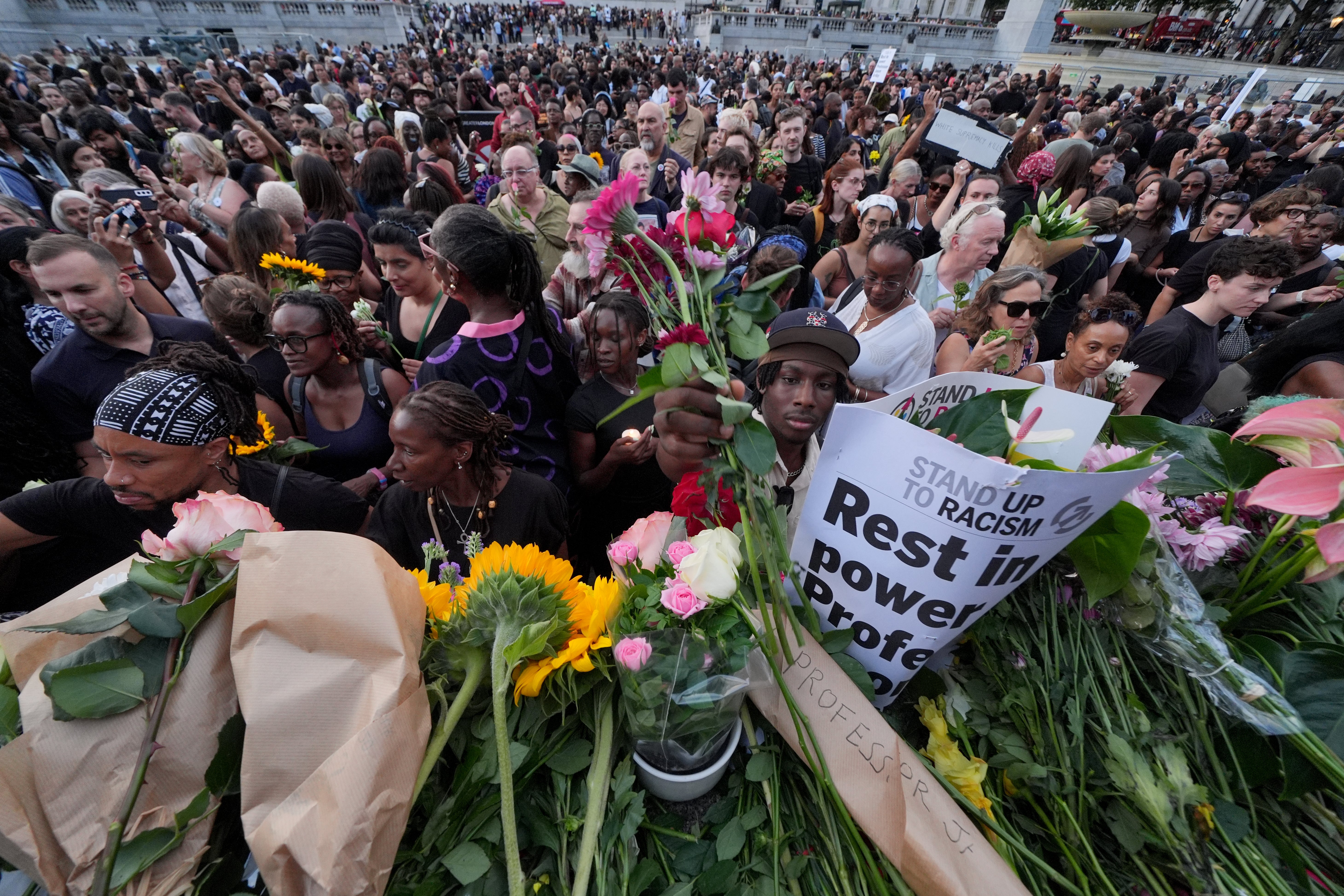 Crowds attended the Trafalgar Square event (PA)