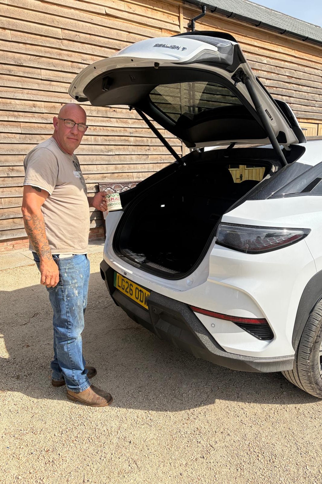 Somerset local Brendan Targett was full of praise after his first taste of a Chinese electric car (Geordie Greig)