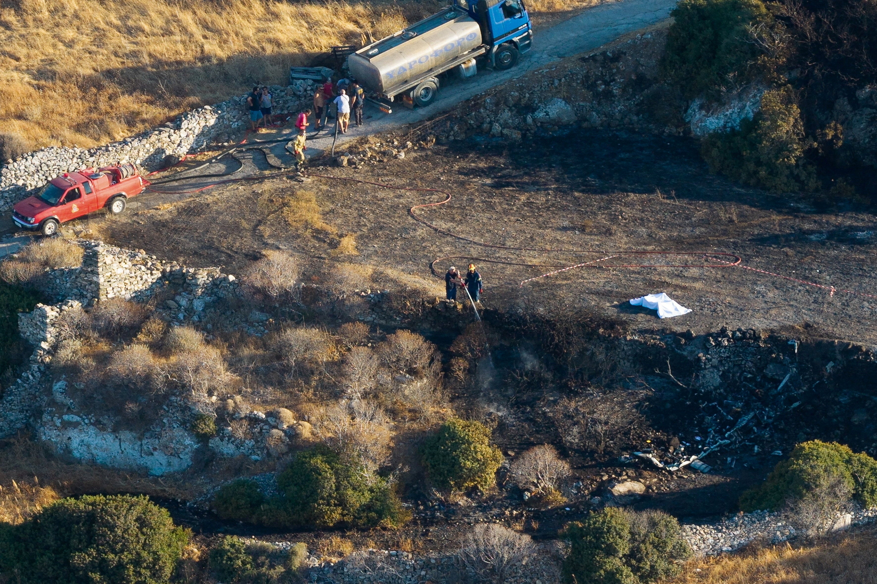 Three people killed in helicopter crash on Greek island of Sifnos, including British honeymooners; inquiry opened into cause of the incident