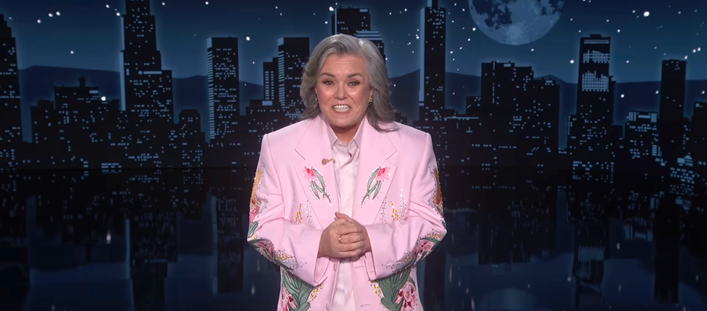 Rosie O&rsquo;Donnell makes Kimmel debut with warning for Trump and moving Hayden Panettiere tribute