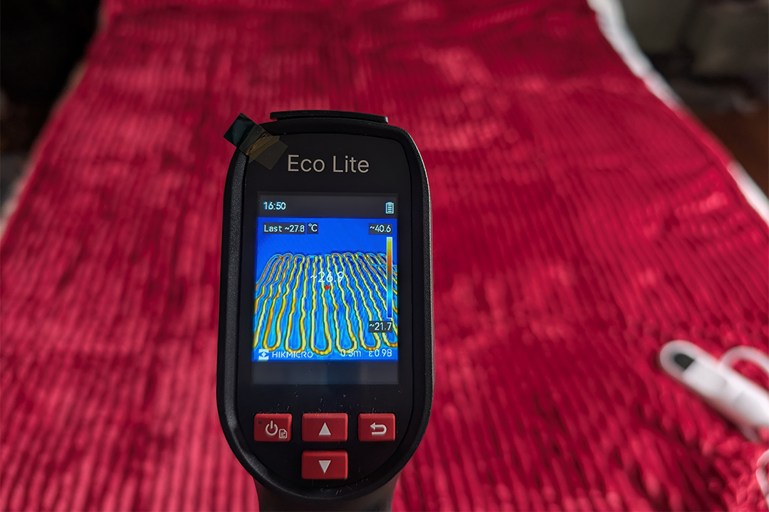 I used a thermal imaging camera and measured running costs with an energy monitor (Joanne Lewsley/The Independent)