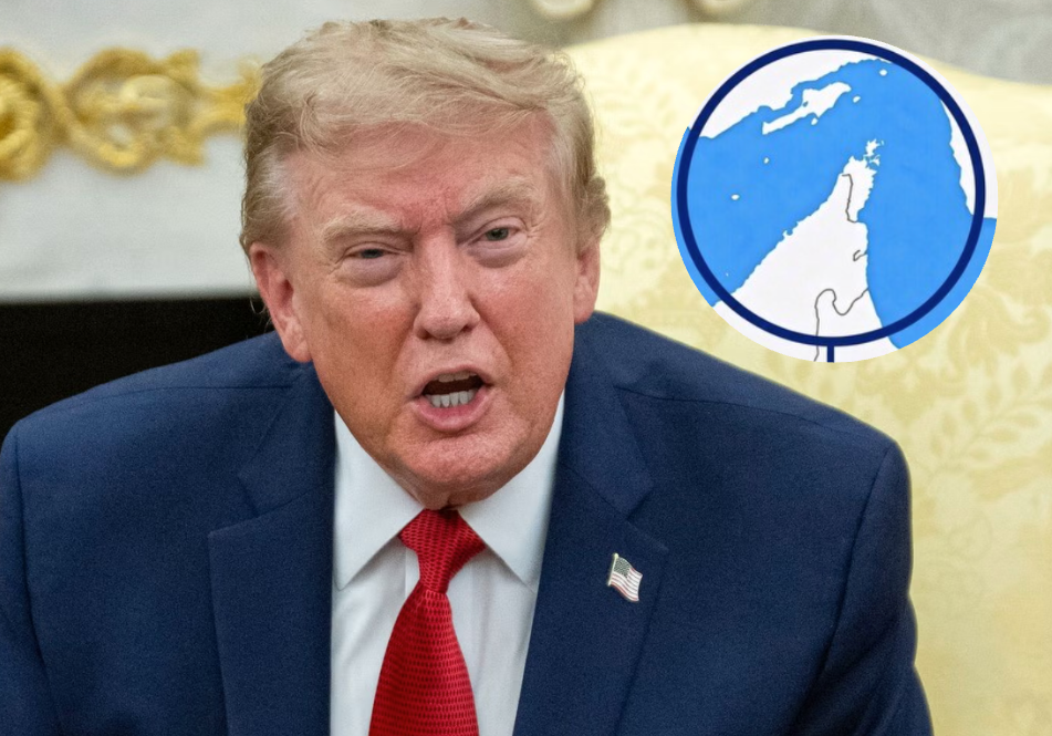 Trump posted the map alongside his ‘declaration’ on Truth Social (Donald Trump Truth Social/AFP/Getty/Independent)