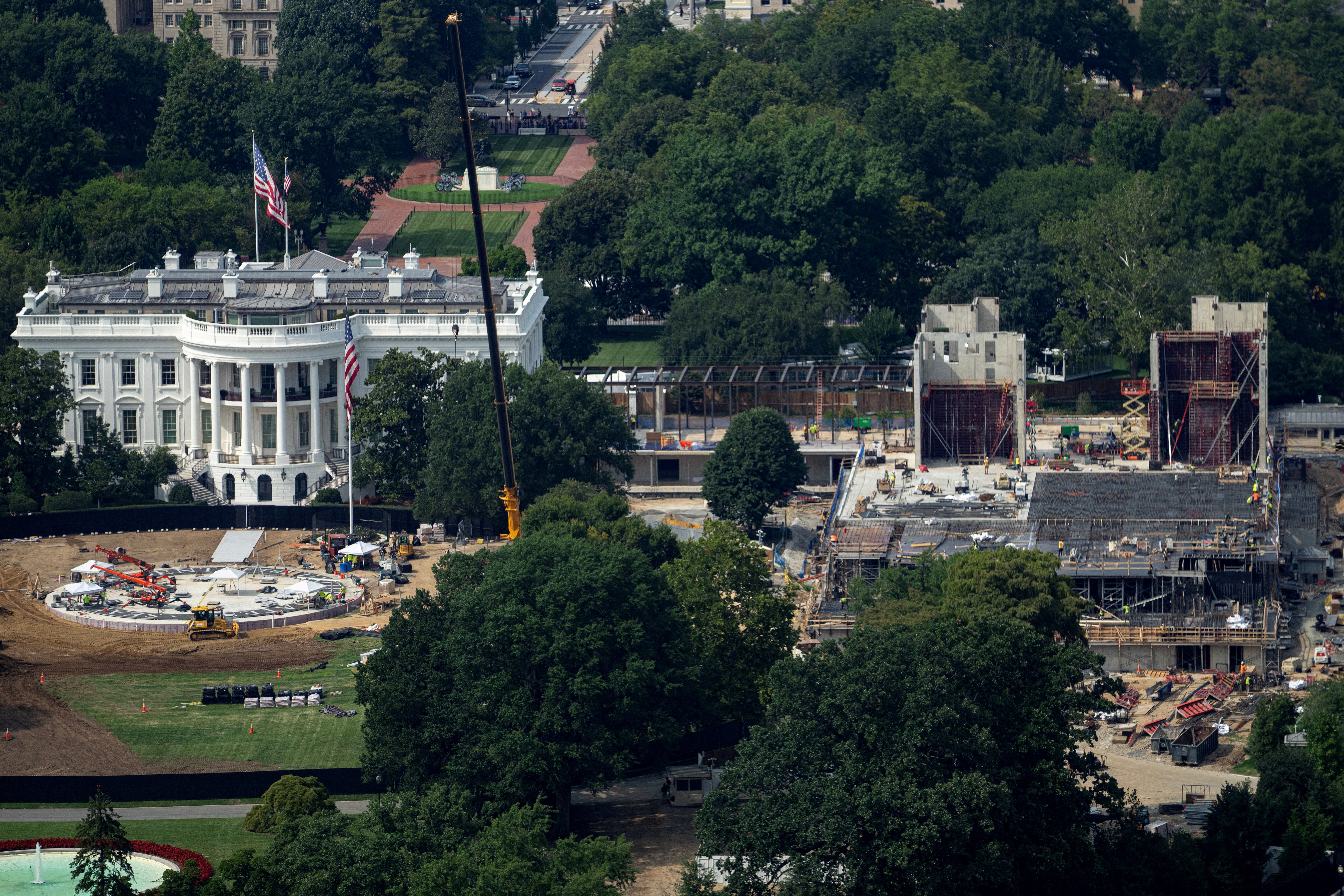 Trump told reporters that the military approached him about building a facility under the ballroom