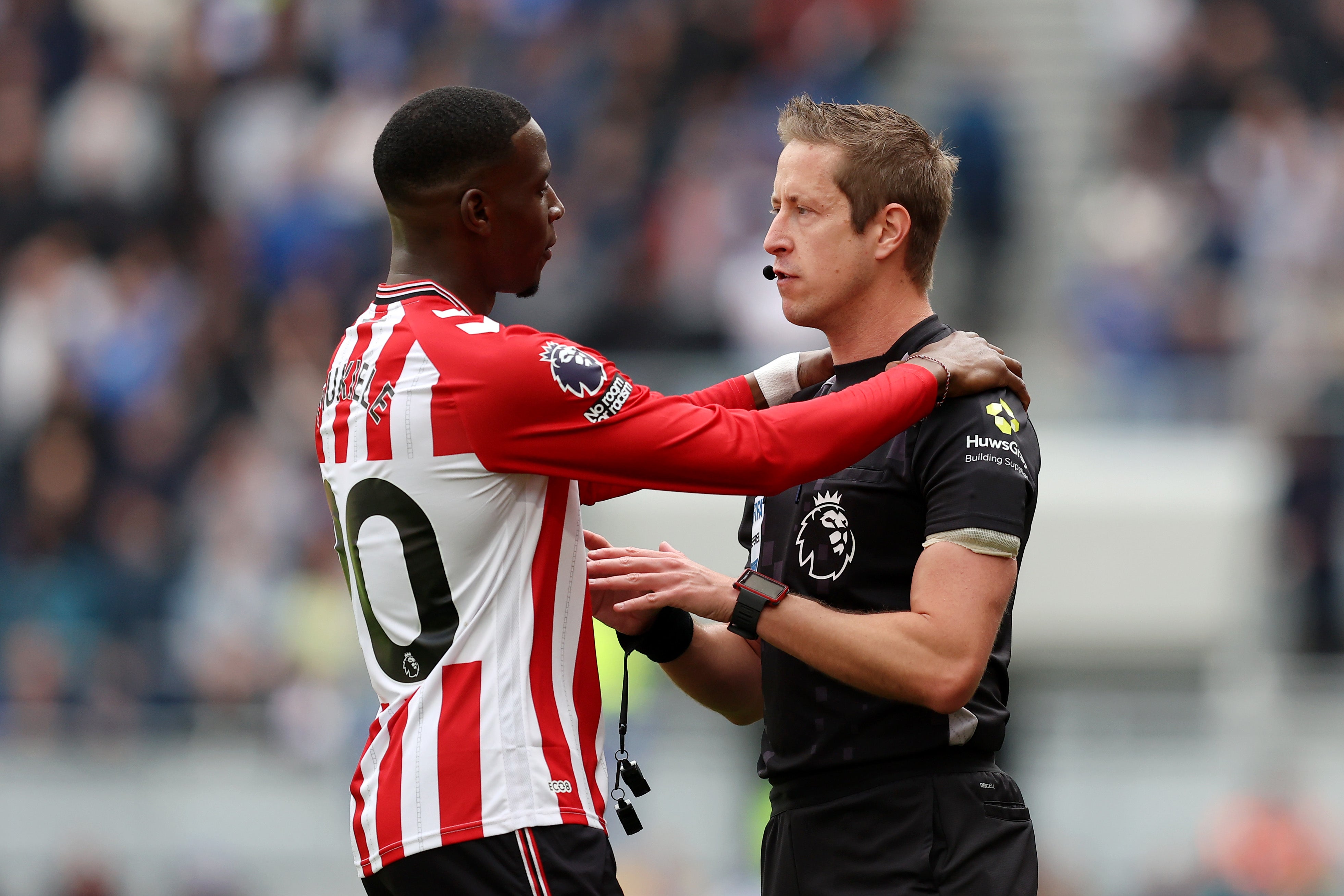 Fans will be able to hear exchanges between referees and players