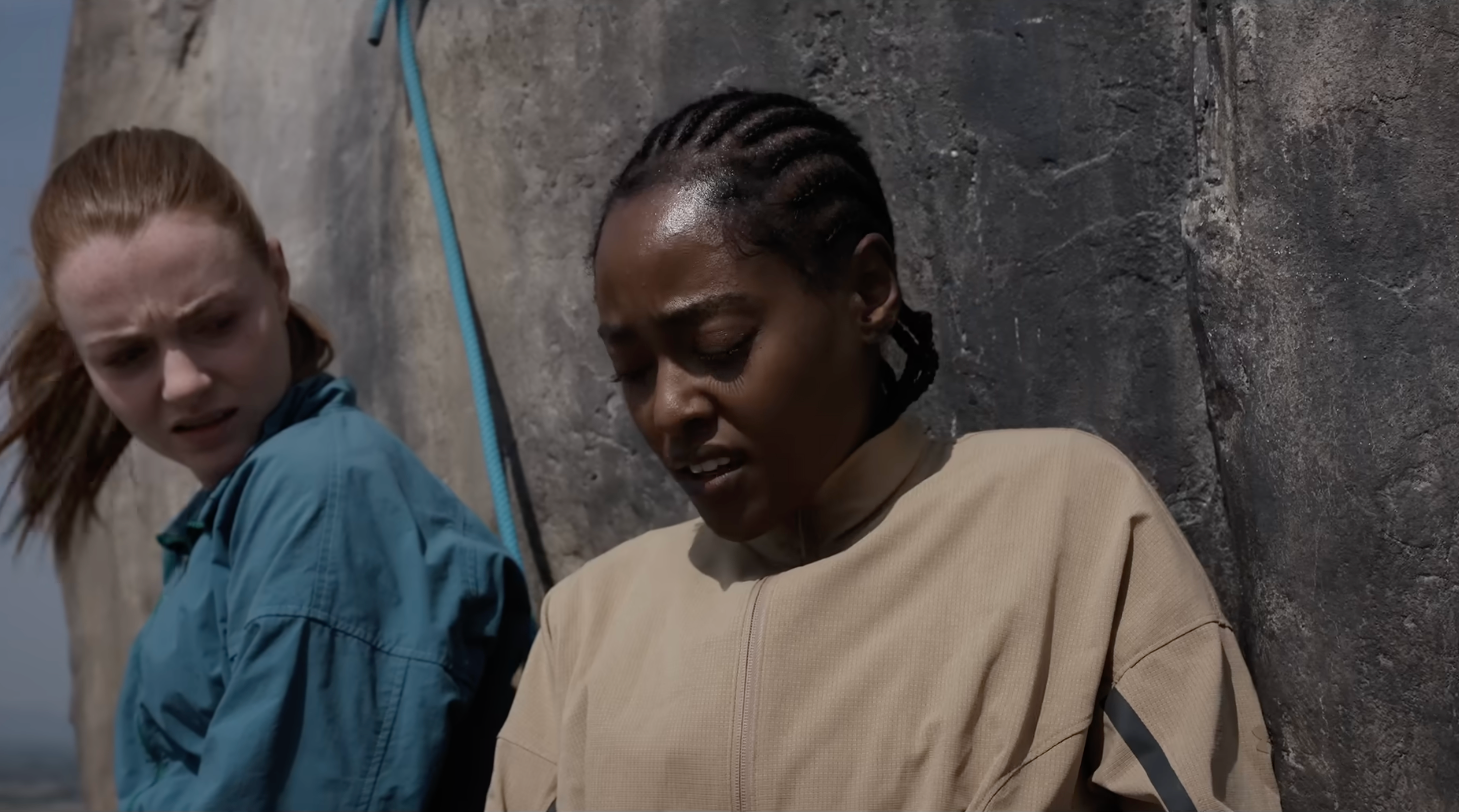 Harriet Slater (left) and Arsema Thomas (right) lead 'Fall 2: Deadpoint' (Lionsgate)