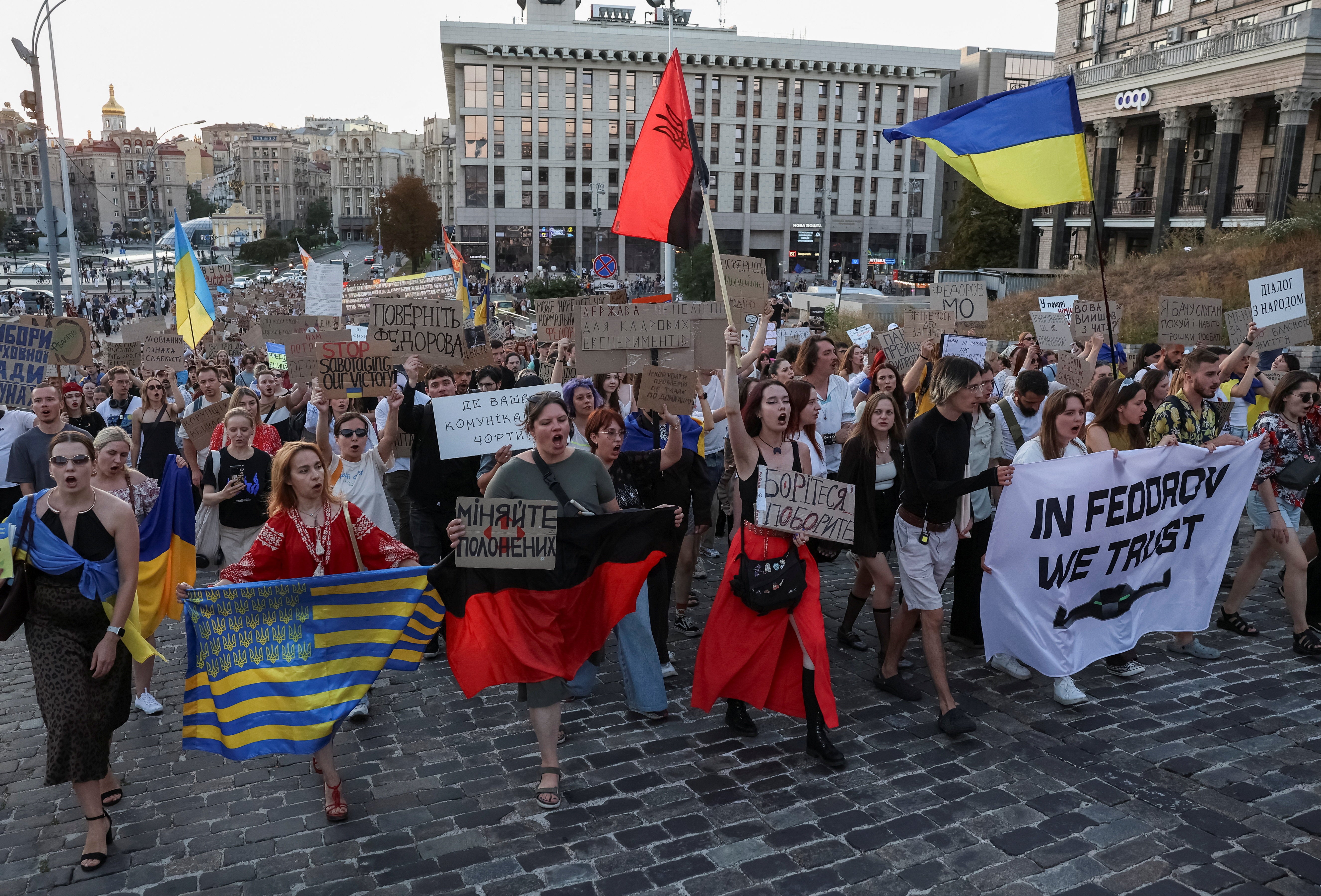 The president's dismissal of popular minister Fedorov has sparked widespread protests across Ukraine