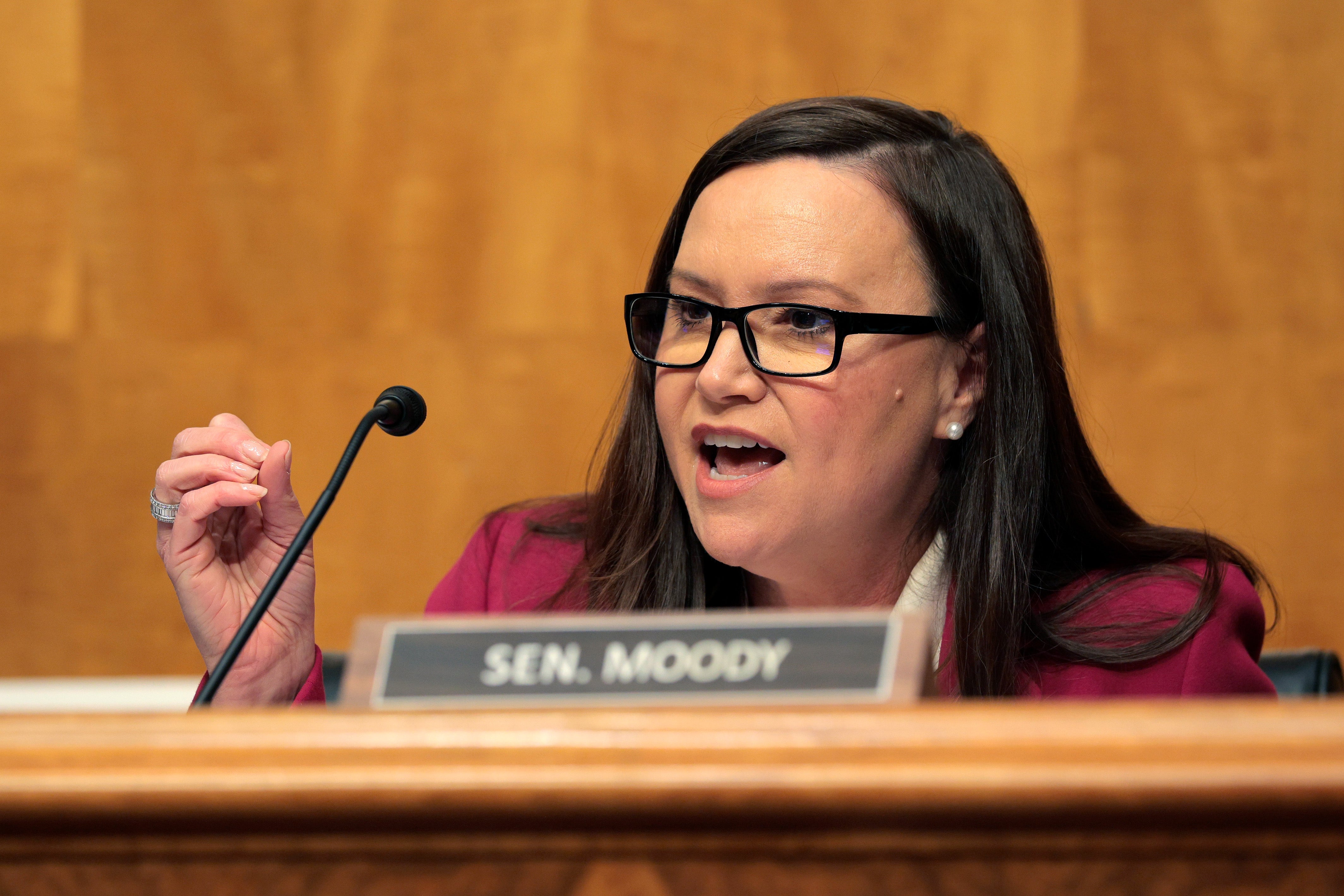 Sen. Ashley Moody is battling to keep her seat after she was appointed by DeSantis to finish Marco Rubio’s term following his appointment as Trump's secretary of state