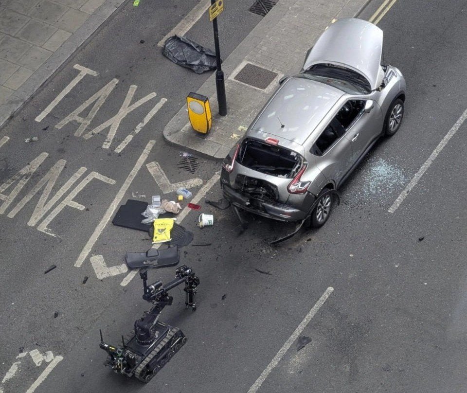 ‘Controlled explosion’ of unattended car close to station