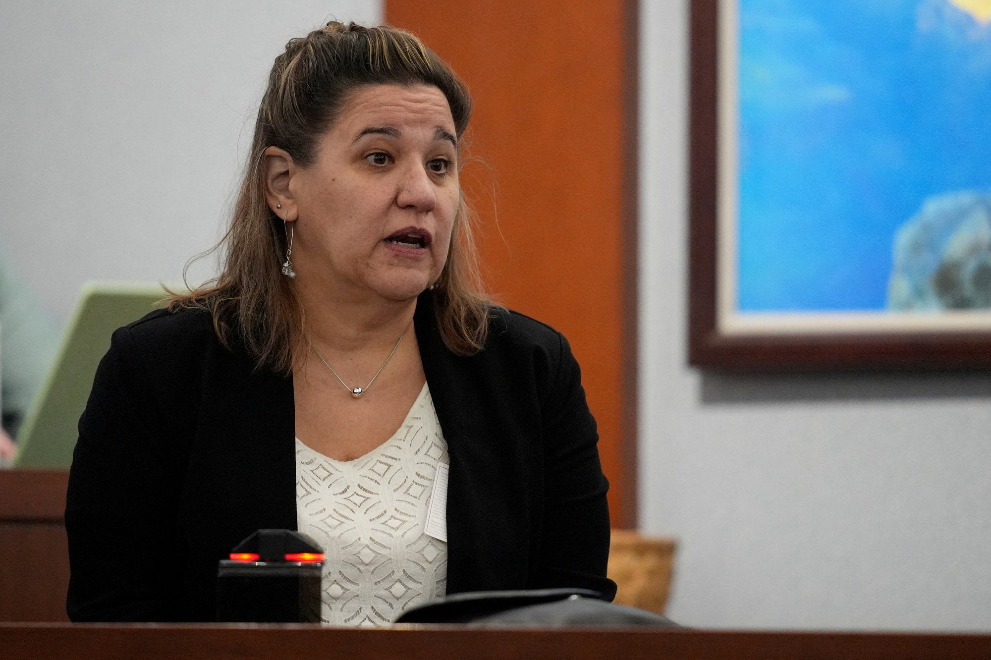 Gavin was not at Shakur’s autopsy but was called as an expert witness because the examiner from 30 years ago has since died (John Locher/Pool via Reuters)