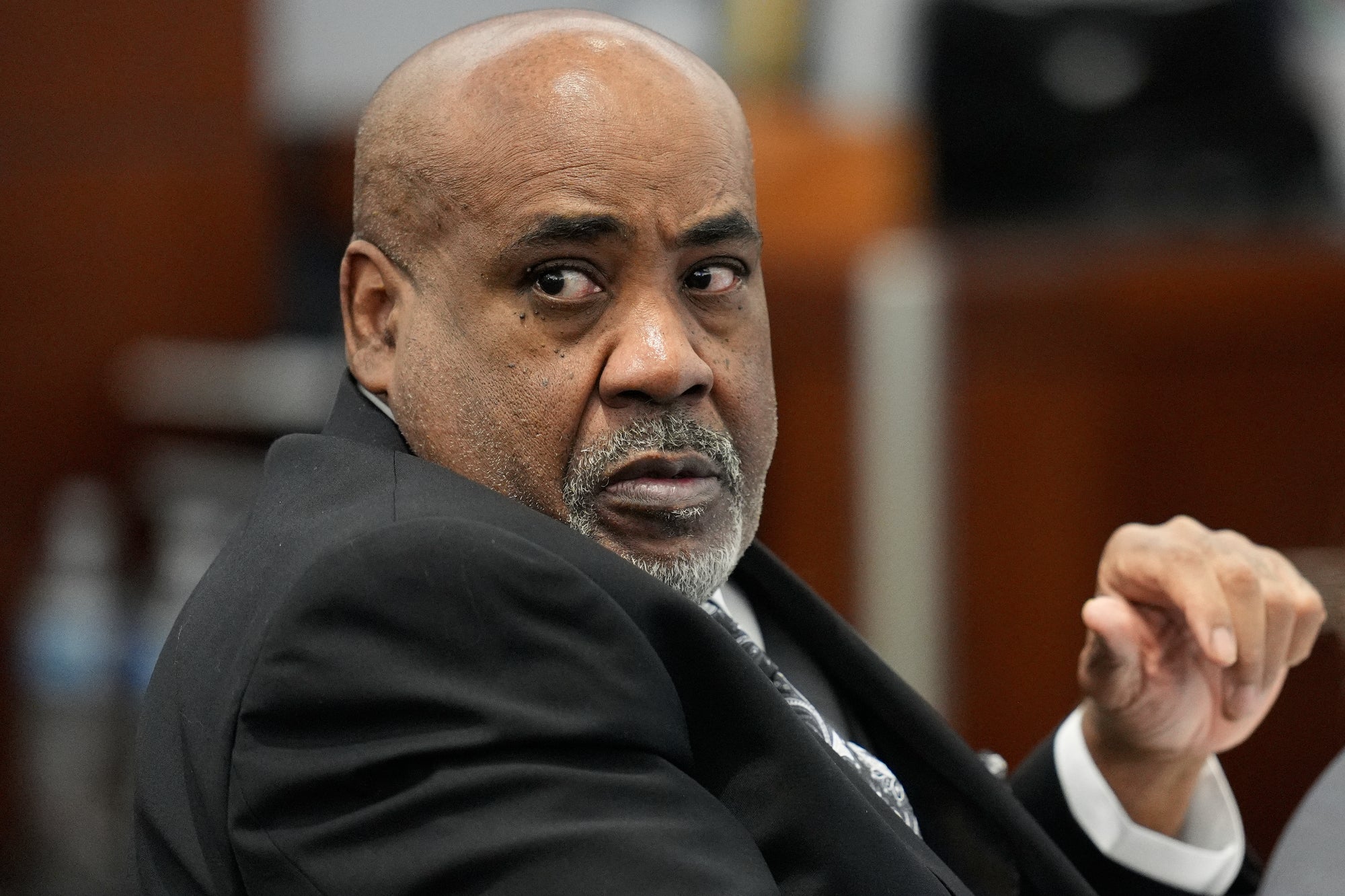 Duane ‘Keffe D’ Davis is charged in connection with the drive-by shooting that killed Shakur (John Locher / AFP via Getty Images)