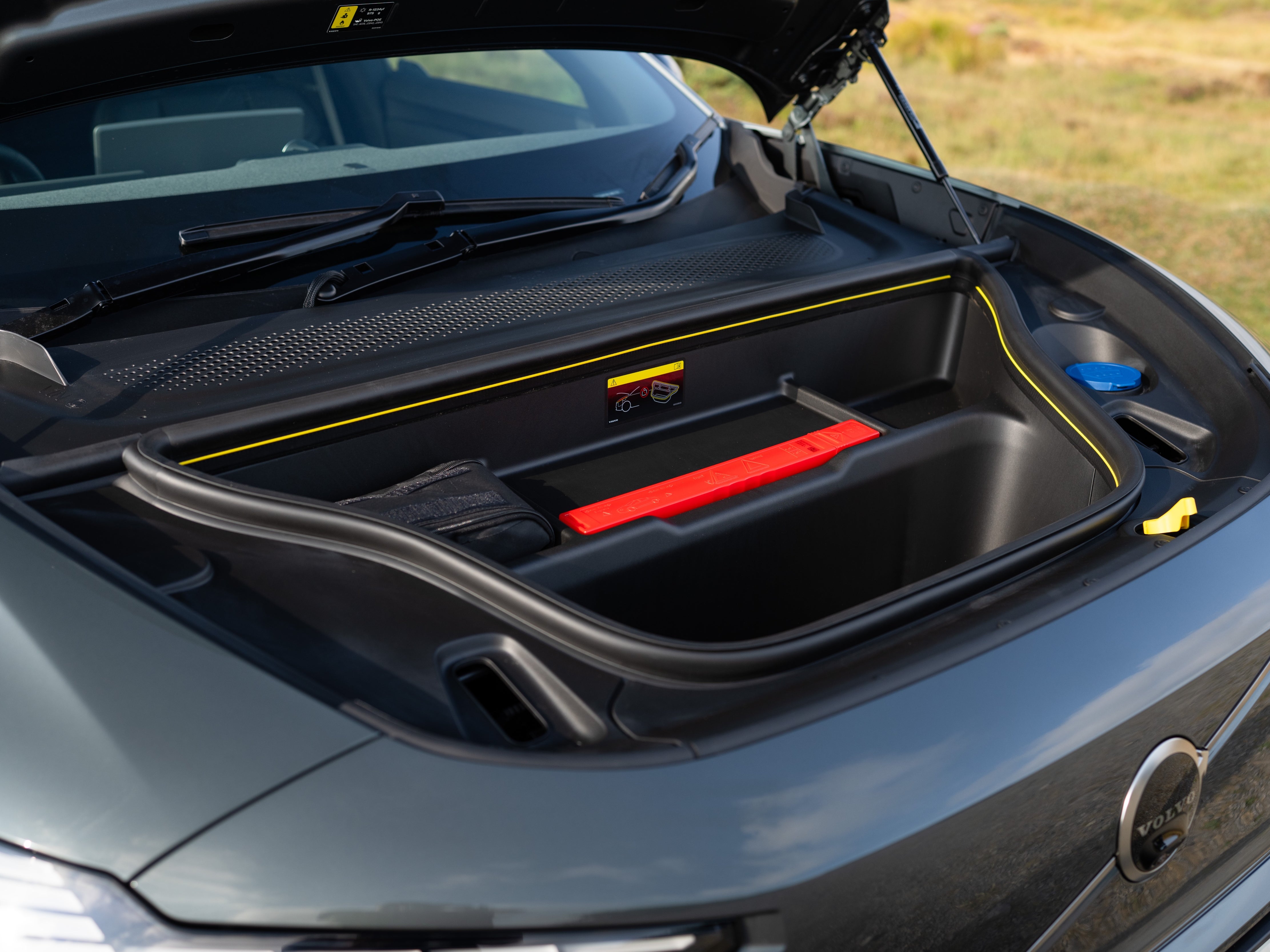 The EX60 features a handy 'frunk' that's ideal for cable storage (Volvo)