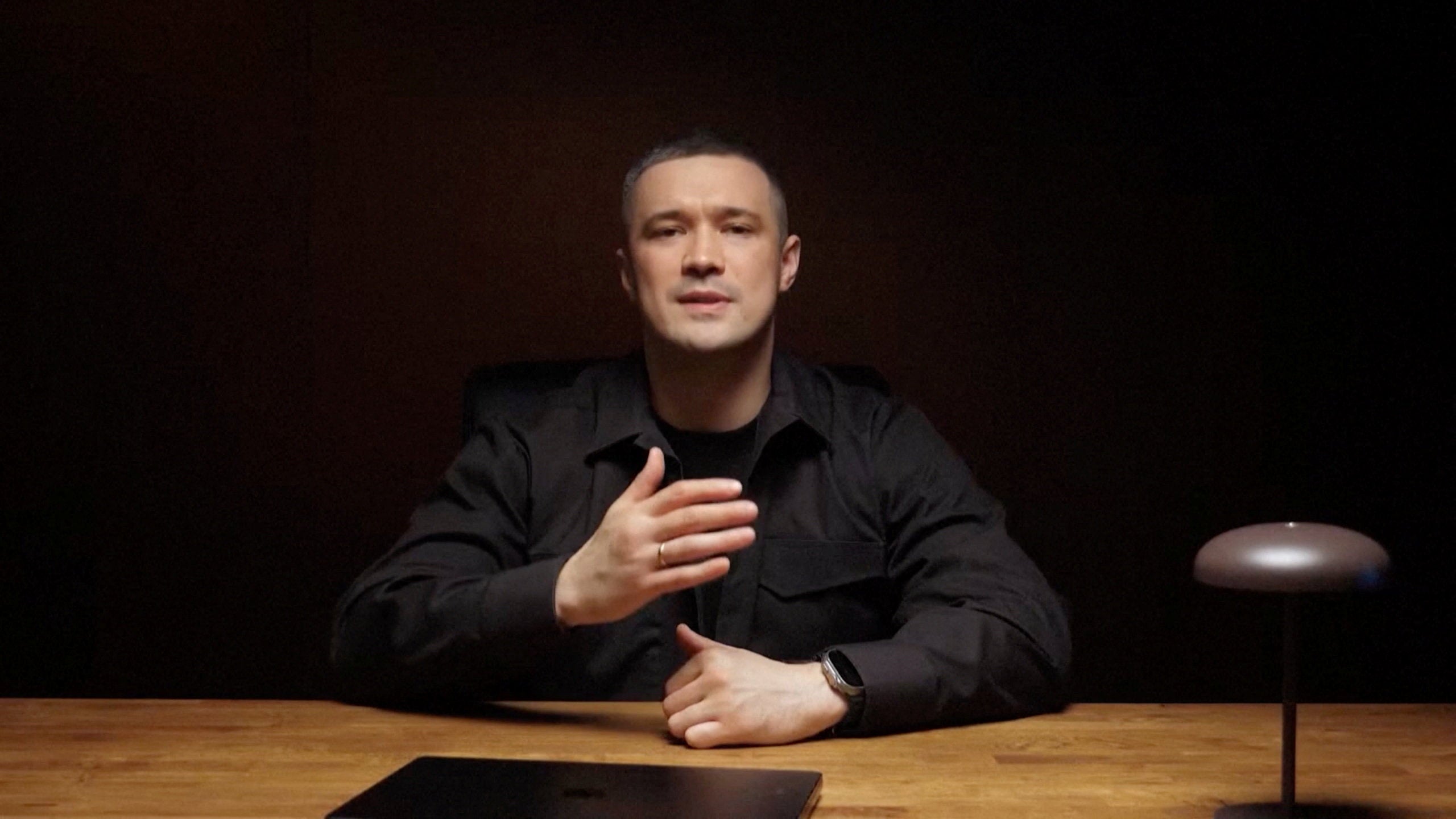 Mykhailo Fedorov speaks to Ukrainians in his video address (Reuters)