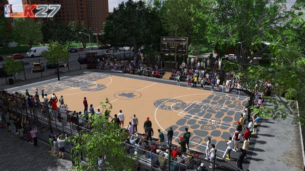 An official screenshot of Rucker Park in NBA 2K27