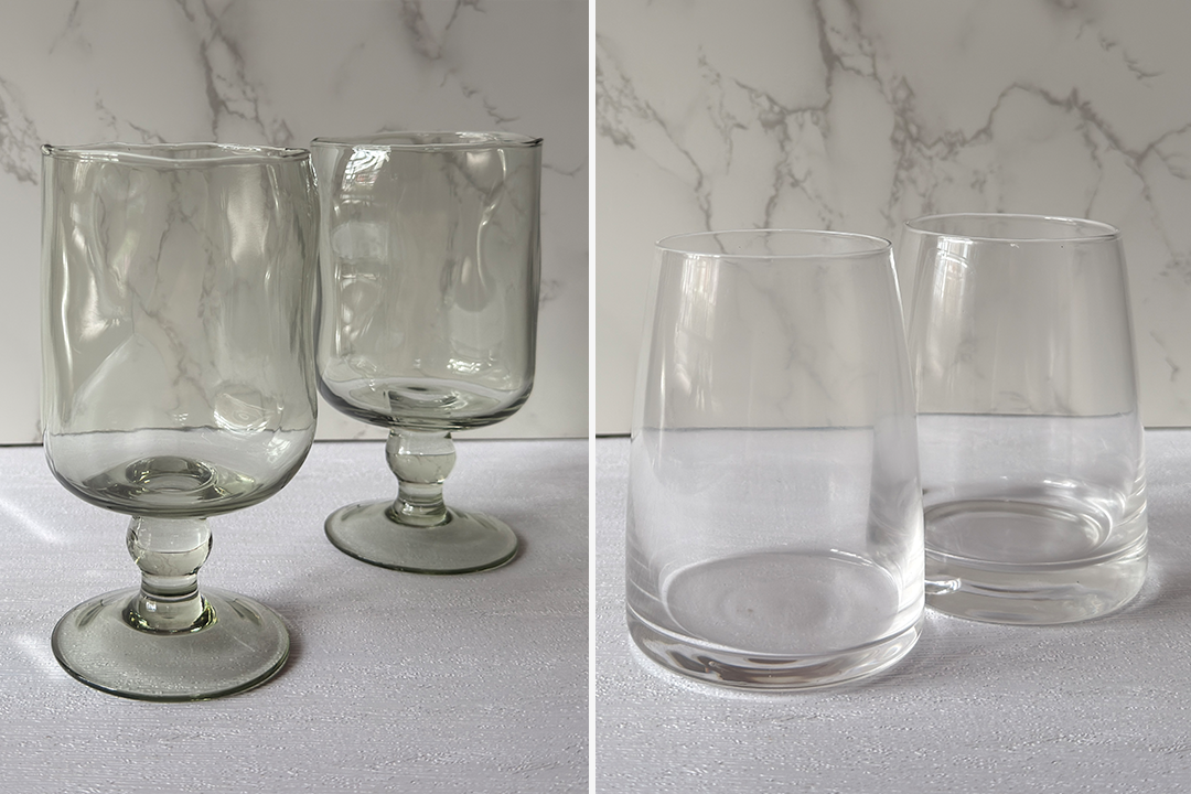 From stemless designs to coloured glass and classic styles, I put a range of wine glasses to the test (Jonathan Hatchman/The Independent)