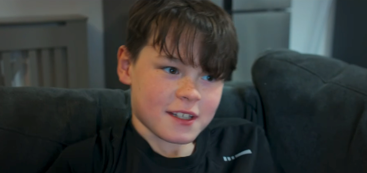Mason, 10, takes part in an experiment in the controversial documentary (Minnow Productions)