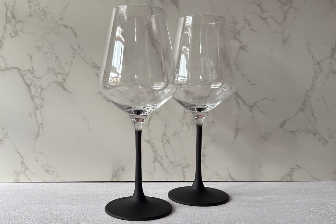 The visual impact of the black stems helps to set these glasses apart (Jonathan Hatchman/The Independent)