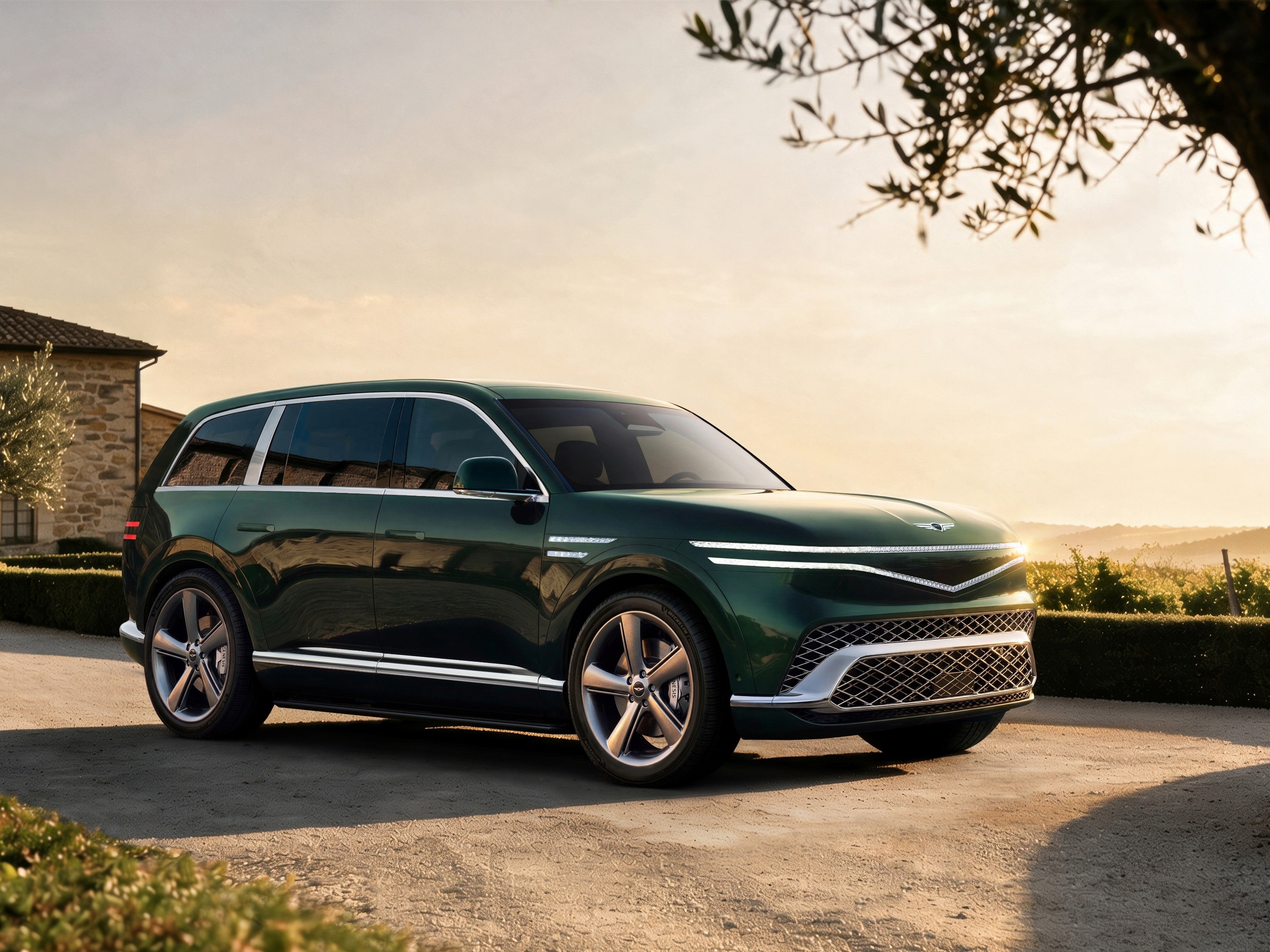 The new flagship Genesis GV90 also comes with more usual rears. Quality is exceptional.