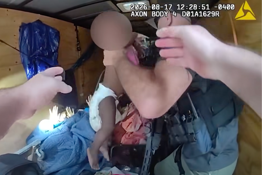 Bodycam reveals rescue of young sisters from trailer after alleged kidnapping by babysitter who befriended mom on Facebook