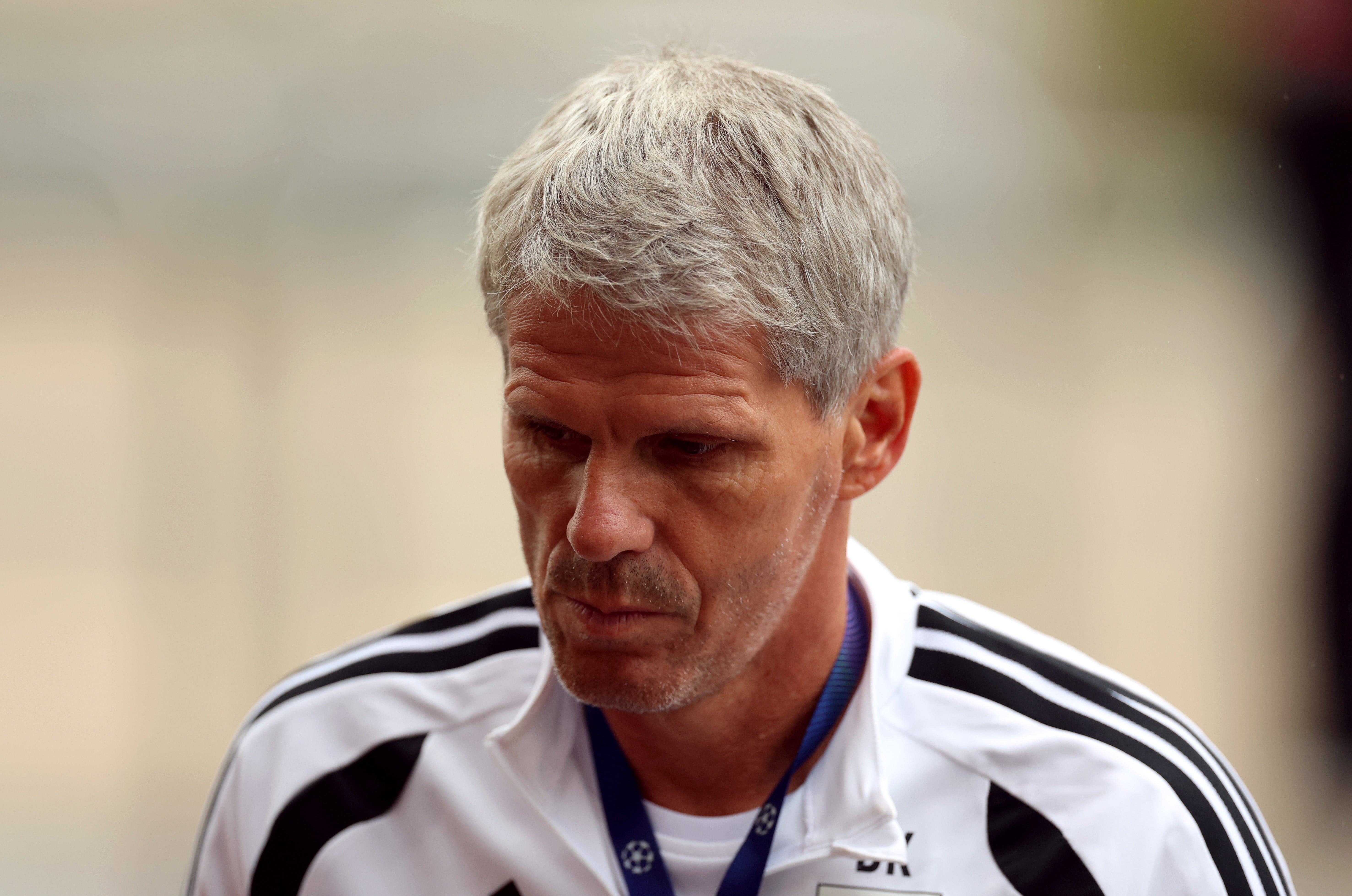 Dietmar Kuhbauer, Head Coach of LASK arrives at the stadium