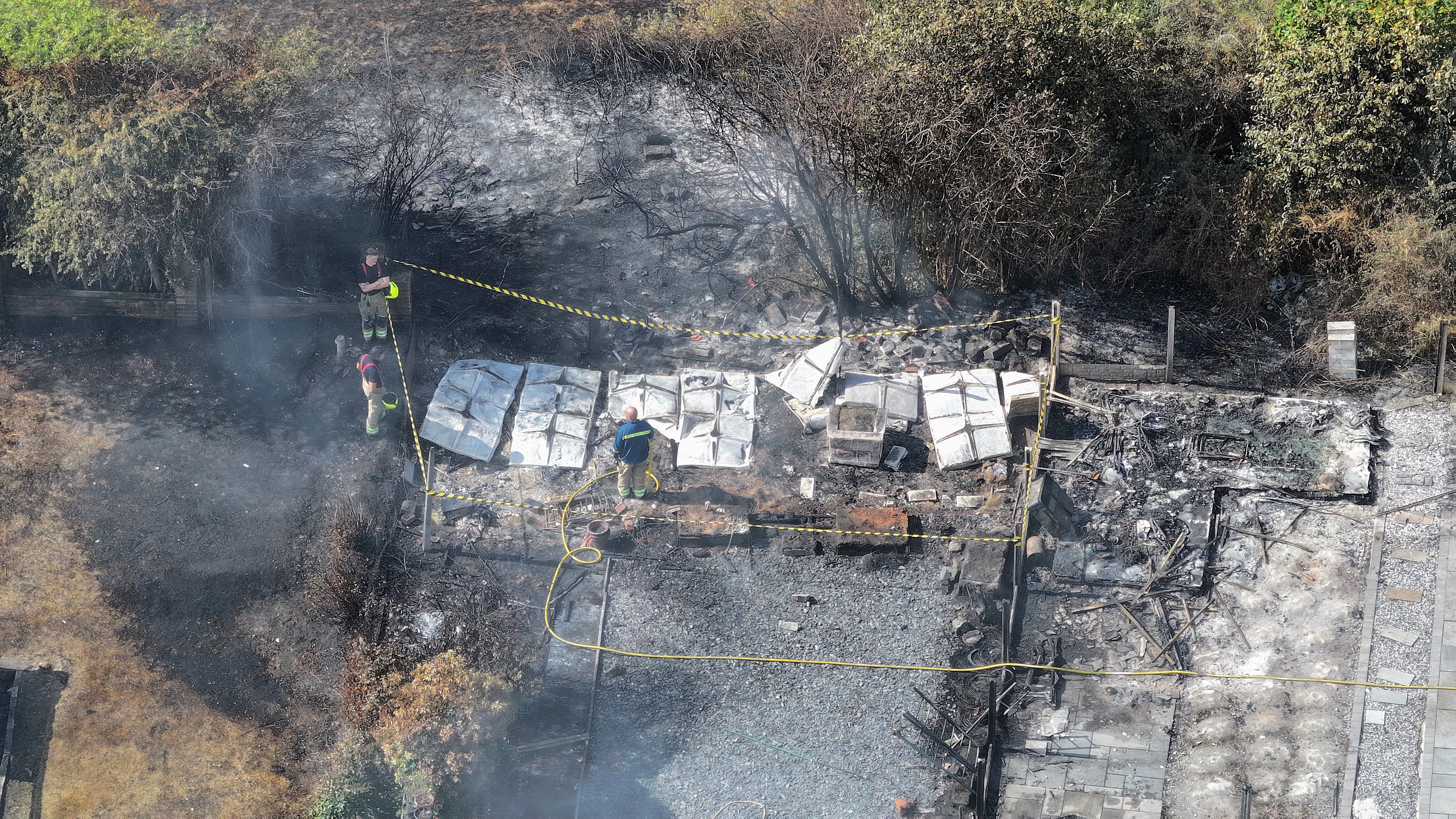 Four homes were severely damaged (Getty)