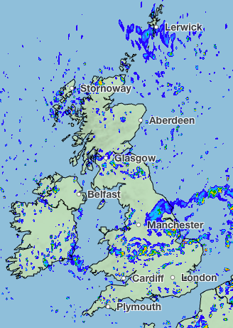 The north of England can expect storms and showers on Thursday