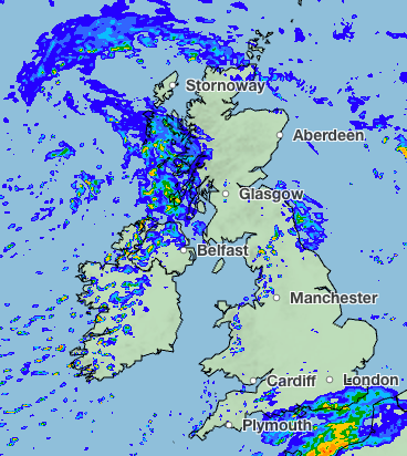 Wednesday morning will see showers for parts of the UK
