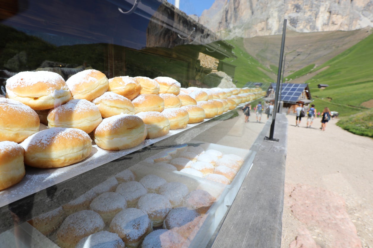 Krapfen, a traditional doughnut-like German pastry
