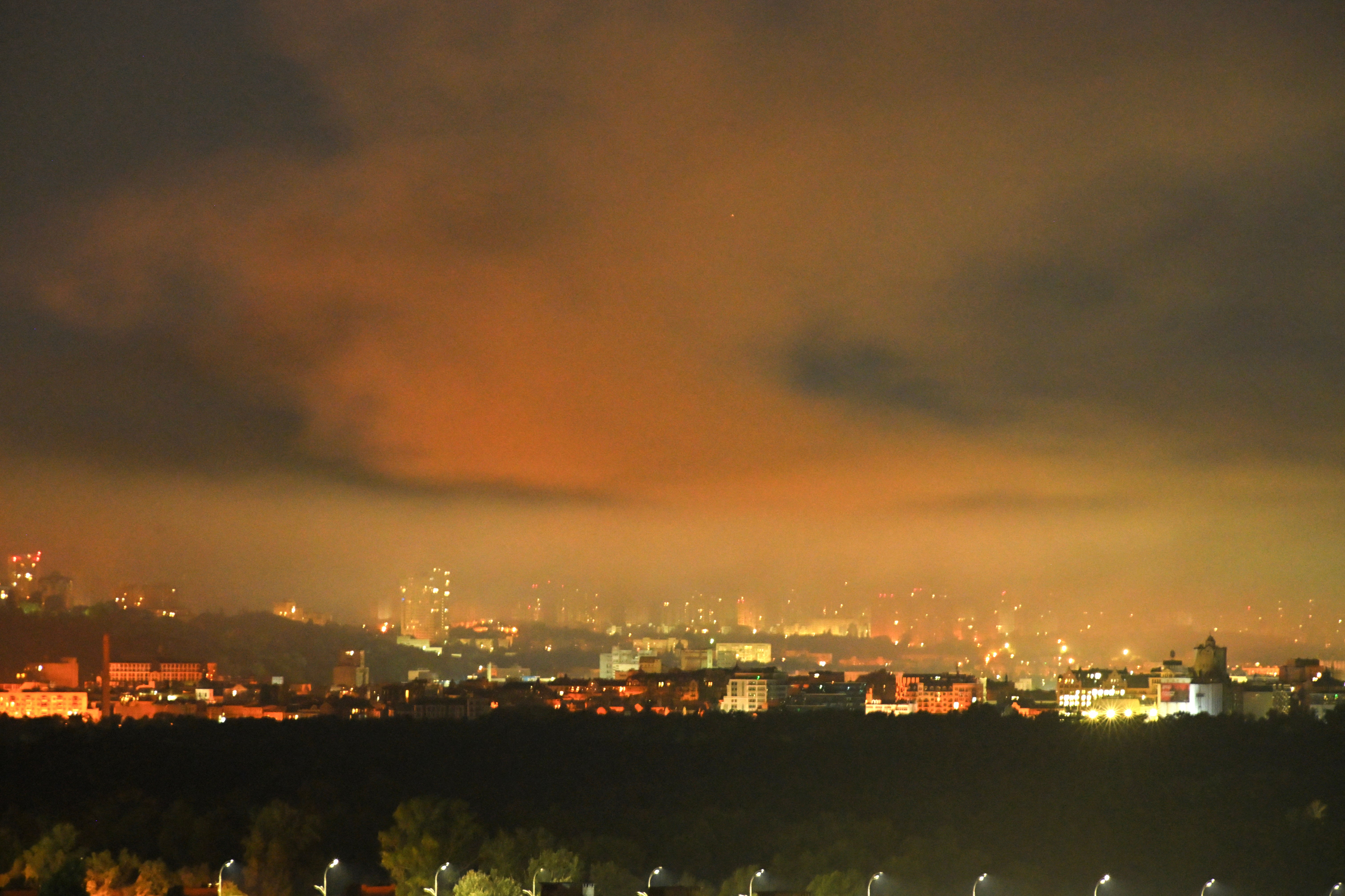 Large swathes of Kyiv region seen engulfed in smoke as Russia renews massive aerial barrage on capital city