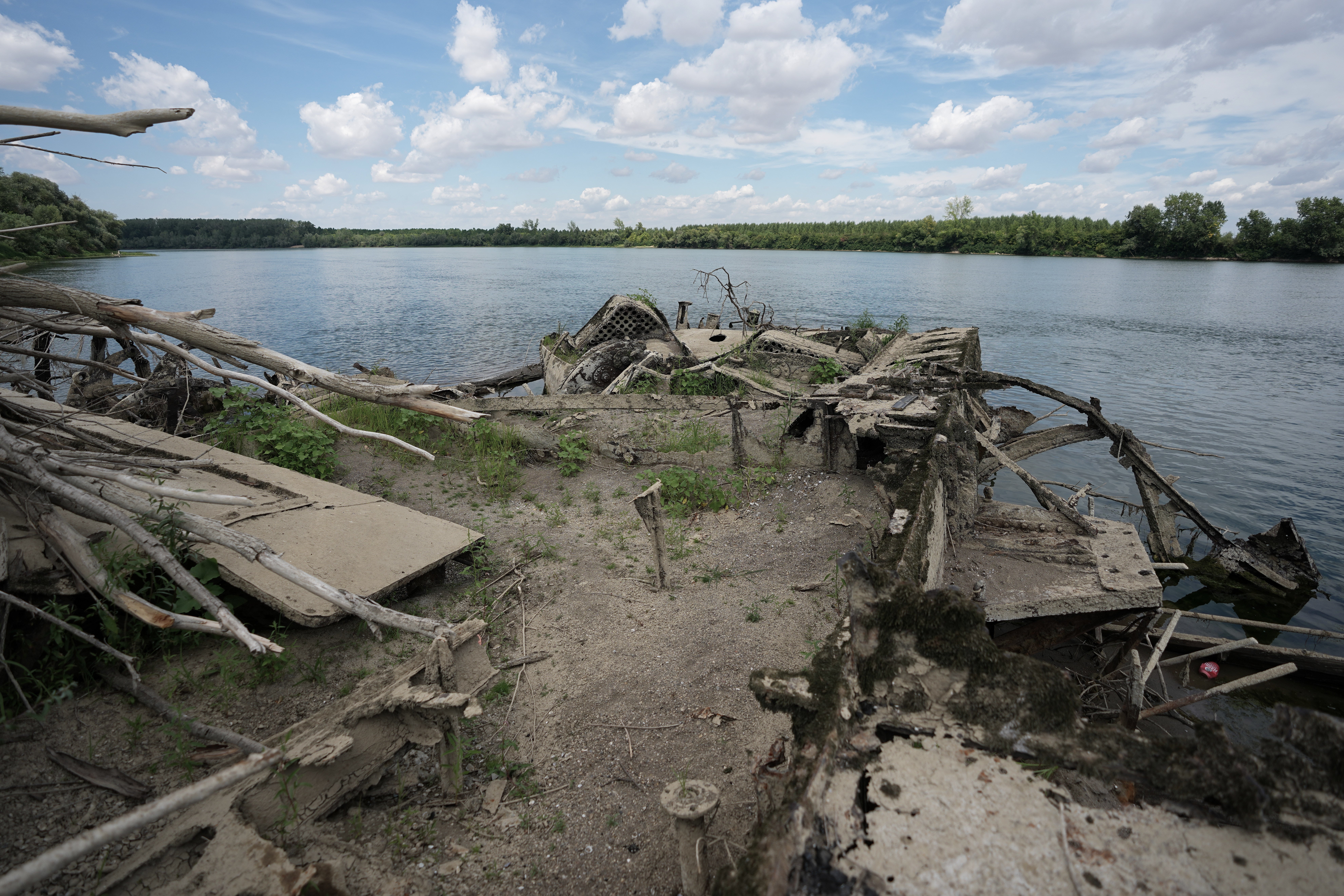 The Slovenian has been exposed by falling river levels