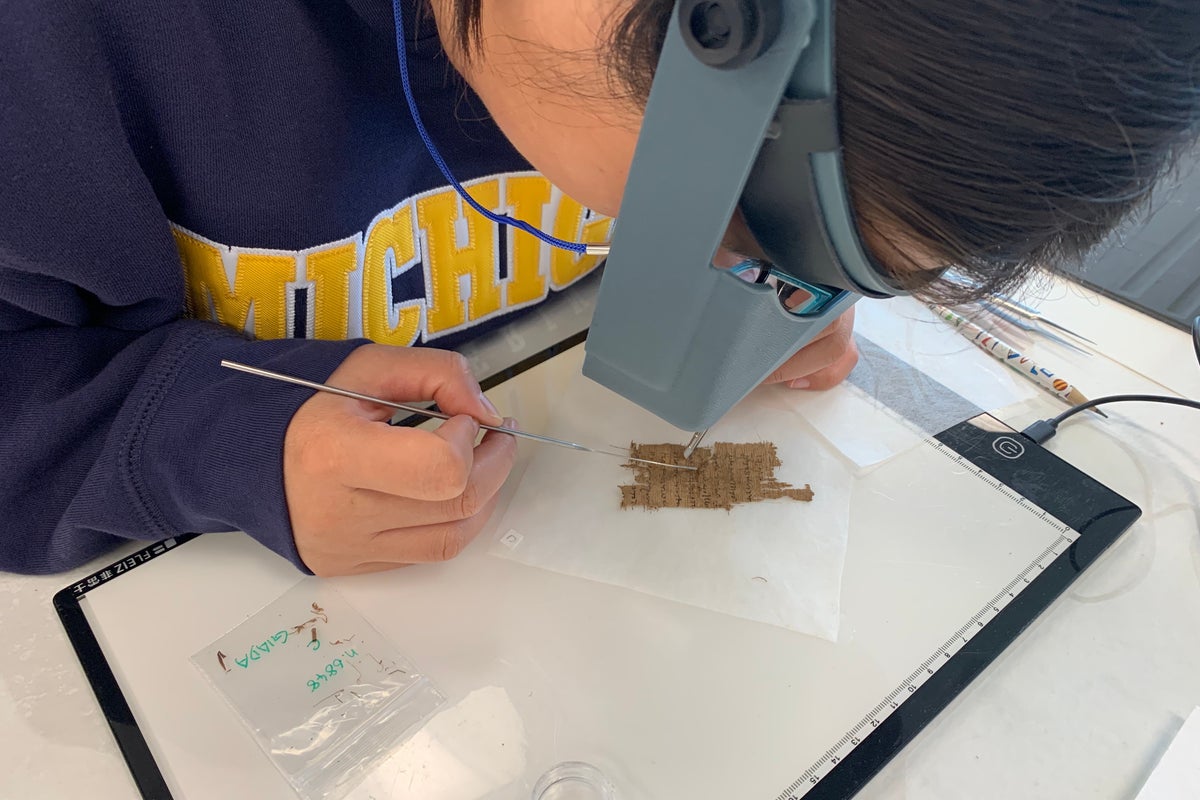 Scholars gather at University of Michigan for specialized ancient papyrus conservation training