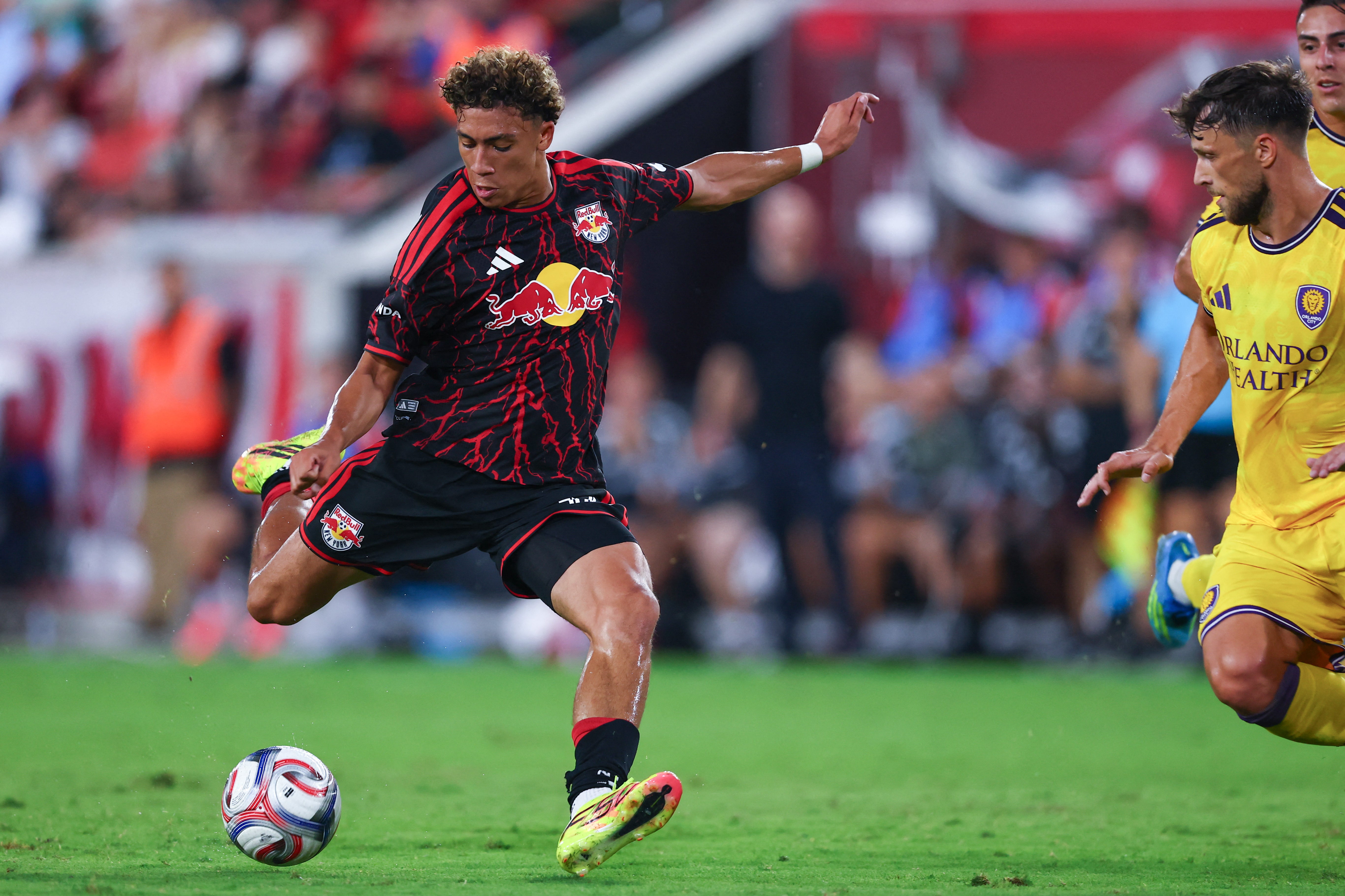 Red Bull New York forward Julian in action against Orlando City