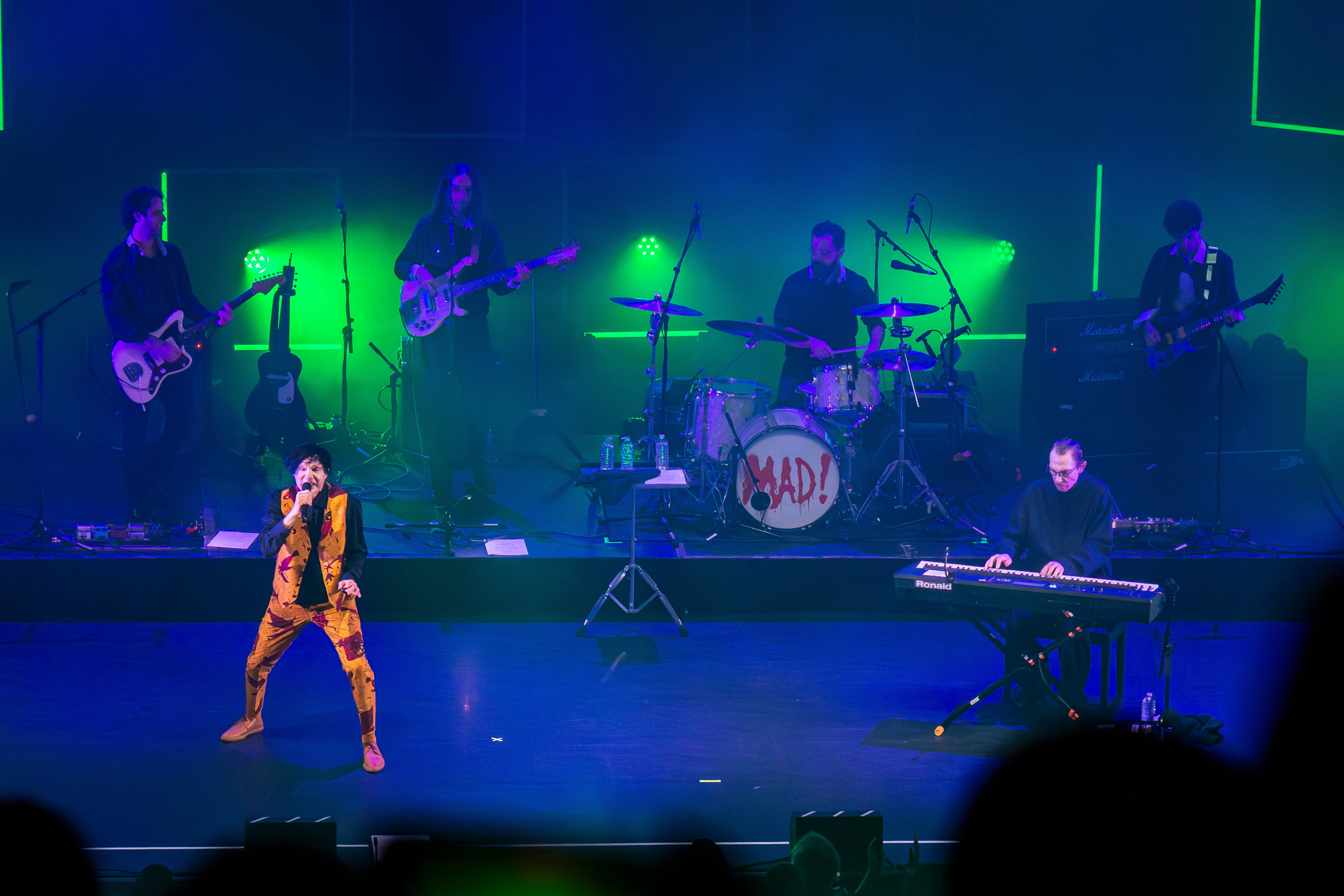 Sparks playing live at the Eventim Apollo in Hammersmith as part of their MAD! Tour (PA)