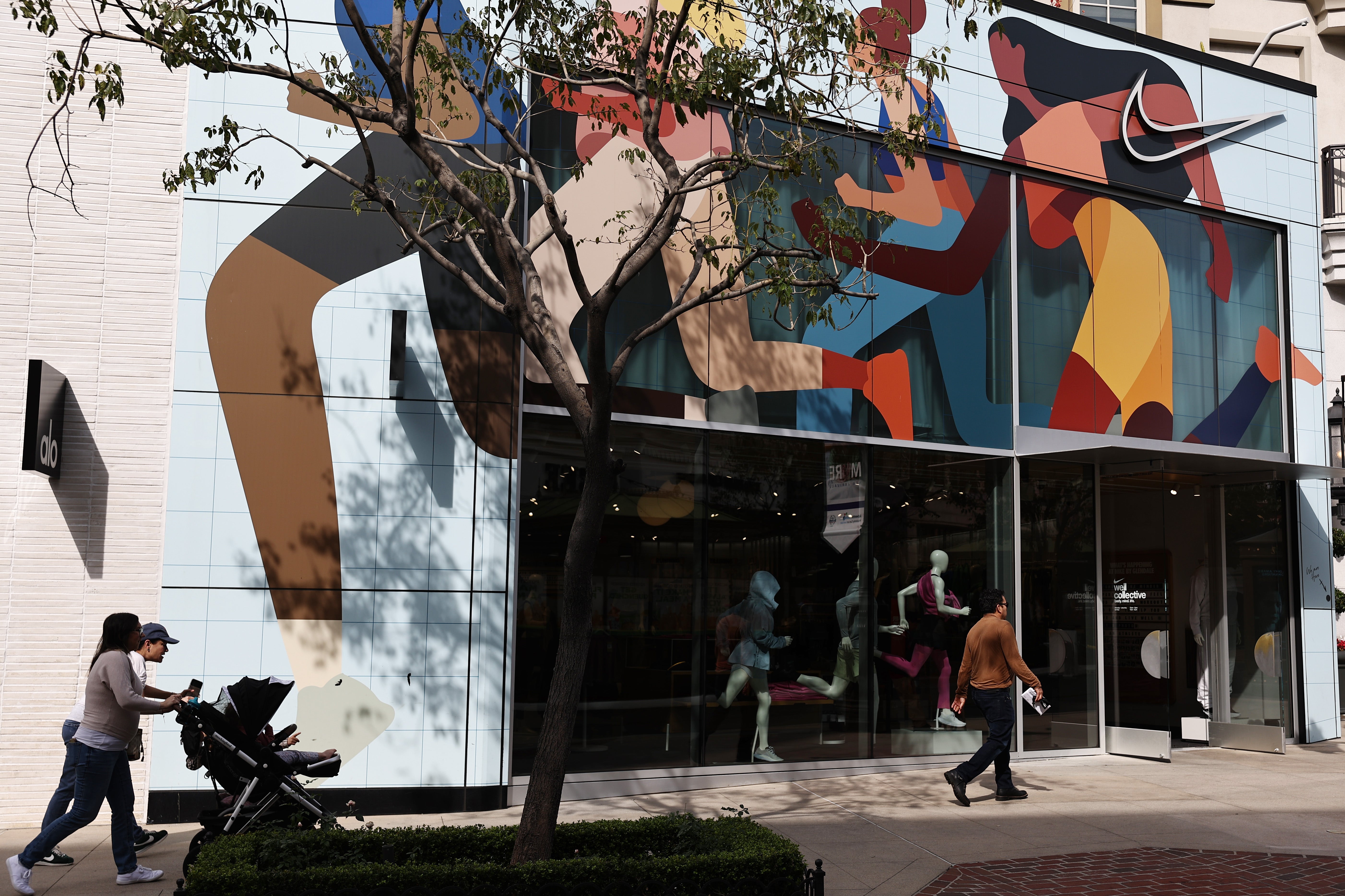 At least 14 Nike Well Collective stores, like the one pictured here in Glendale, California, have permanently closed as the retail giant streamlines its store footprint and adjusts its retail strategy