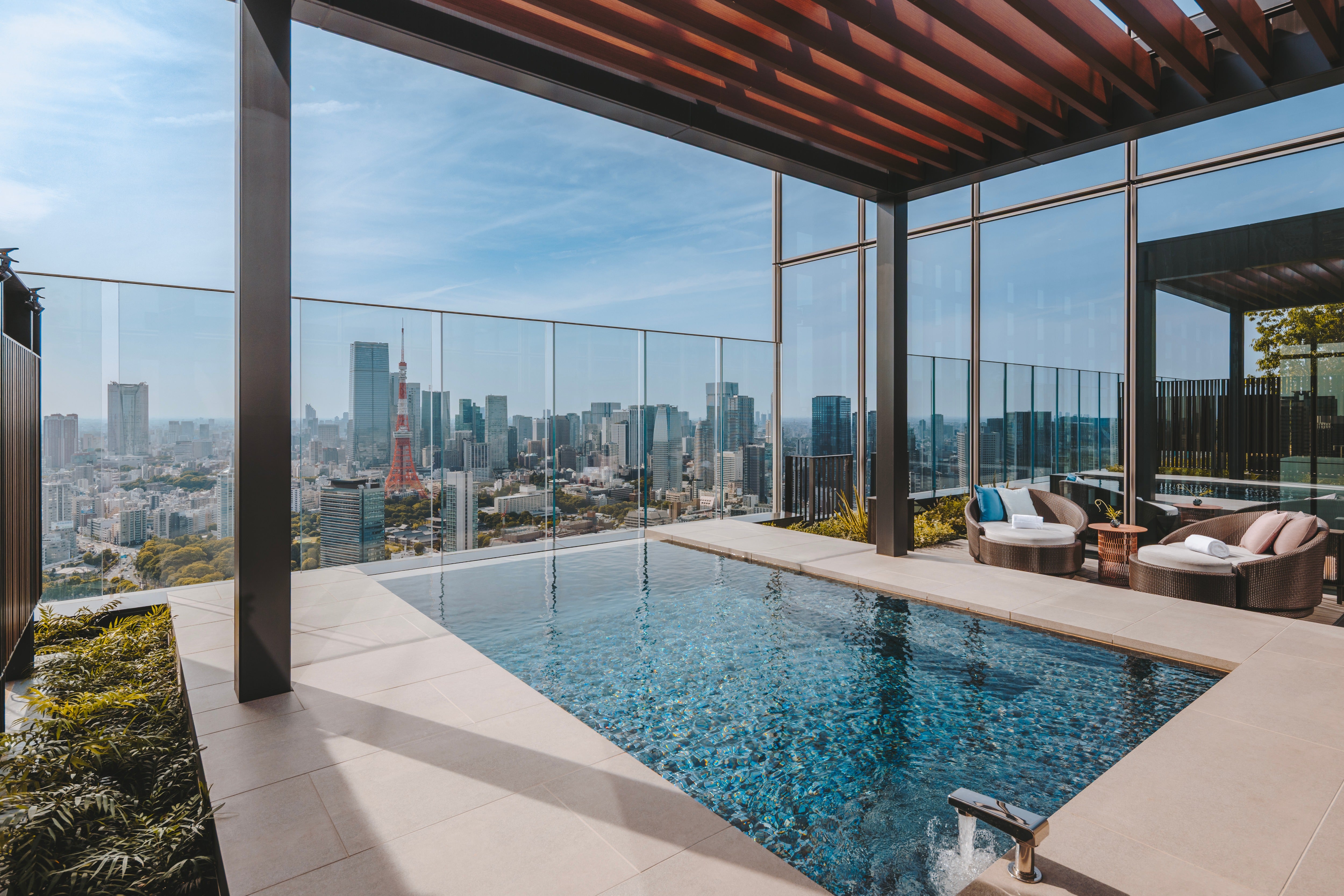 Relax and unwind at the indoor-outdoor spa