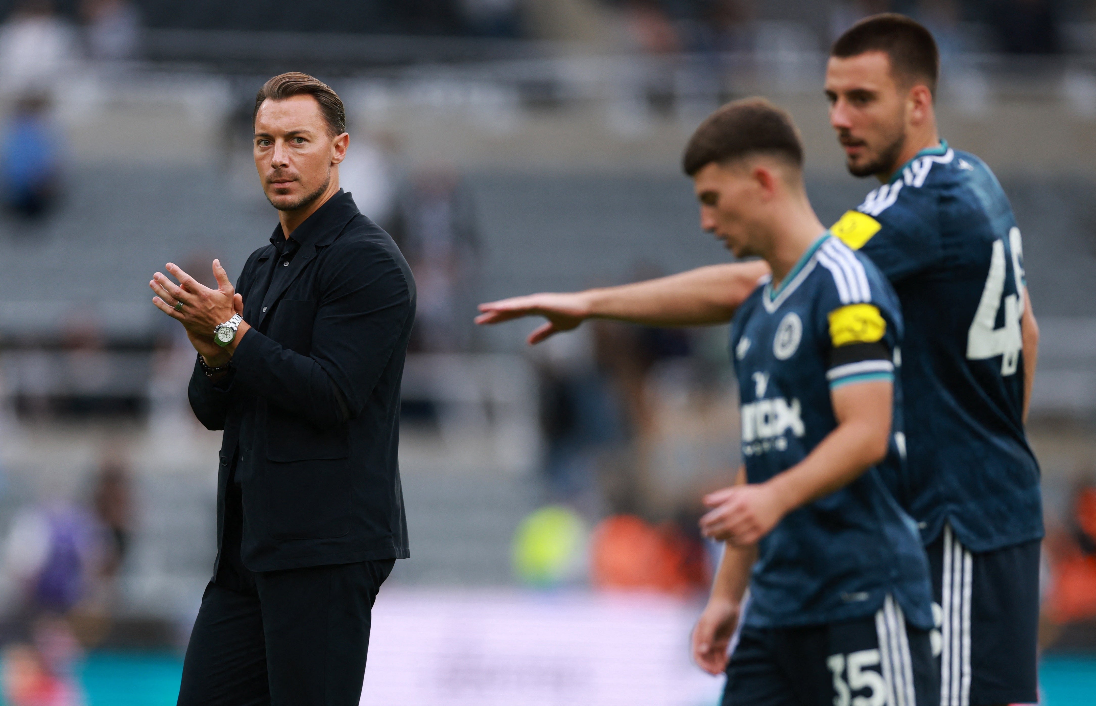 Matthias Jaissle (left) has stepped in for Eddie Howe at Newcastle