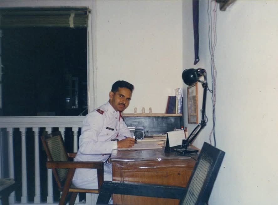 Ankur Chaturvedi during his training at the National Defence Academy, before being boarded out in 1996