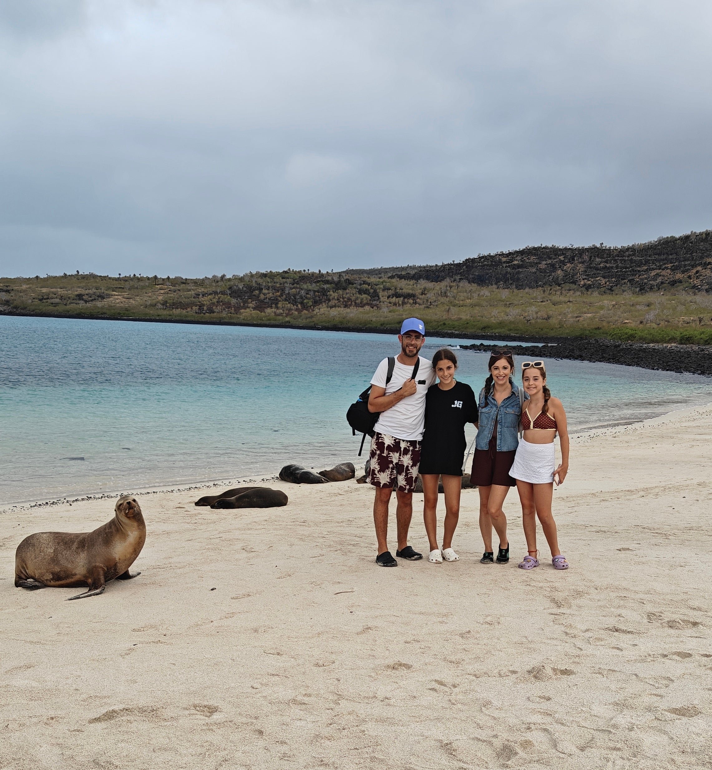 Sea lions seem to pose for pictures with you in the Galapagos Islands