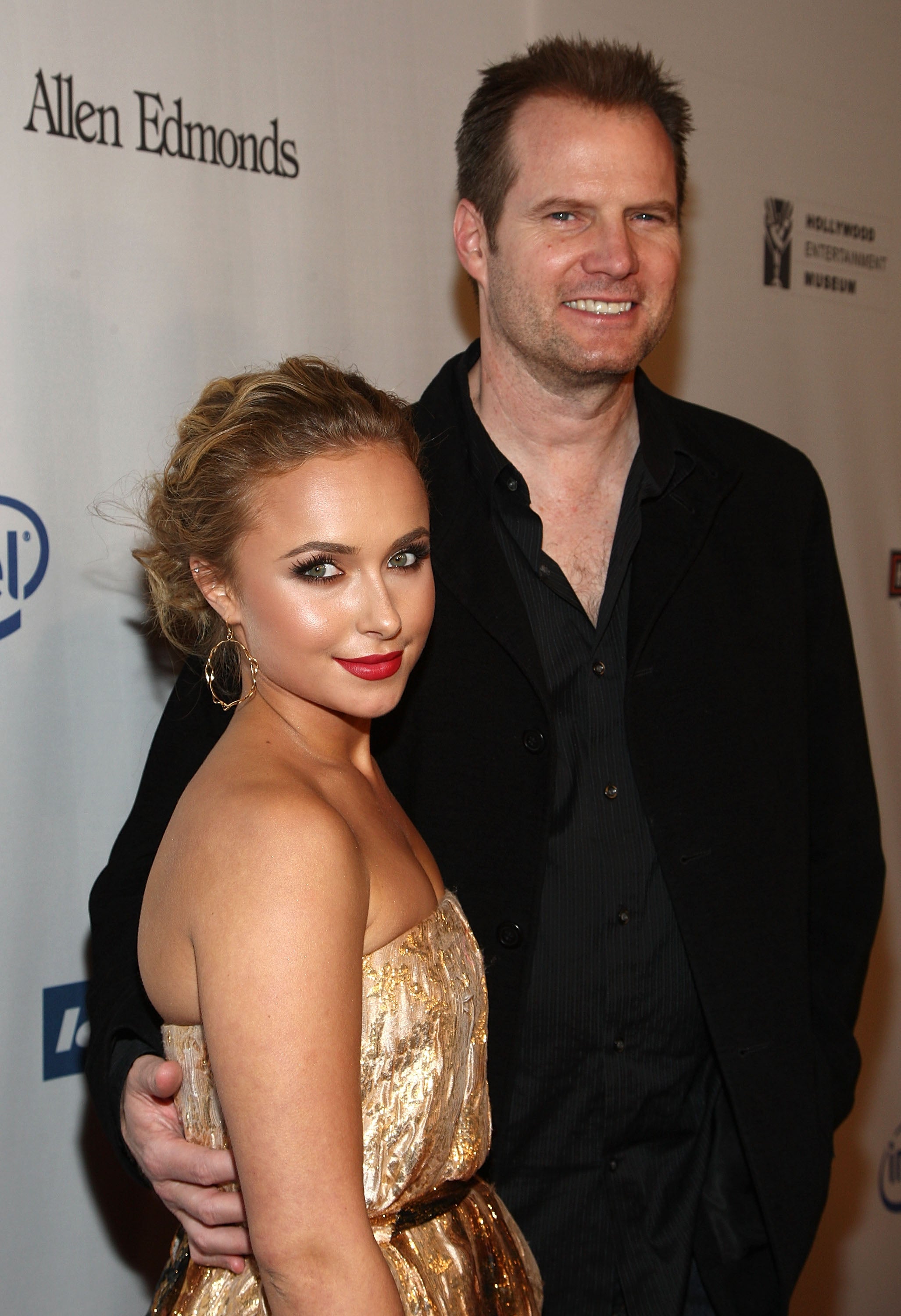 Hayden Panettiere (L) and actor Jack Coleman at the Hollywood Entertainment Museum's Hollywood Legacy Awards XI honoring the cast of 'Heroes' in 2008 (Getty)