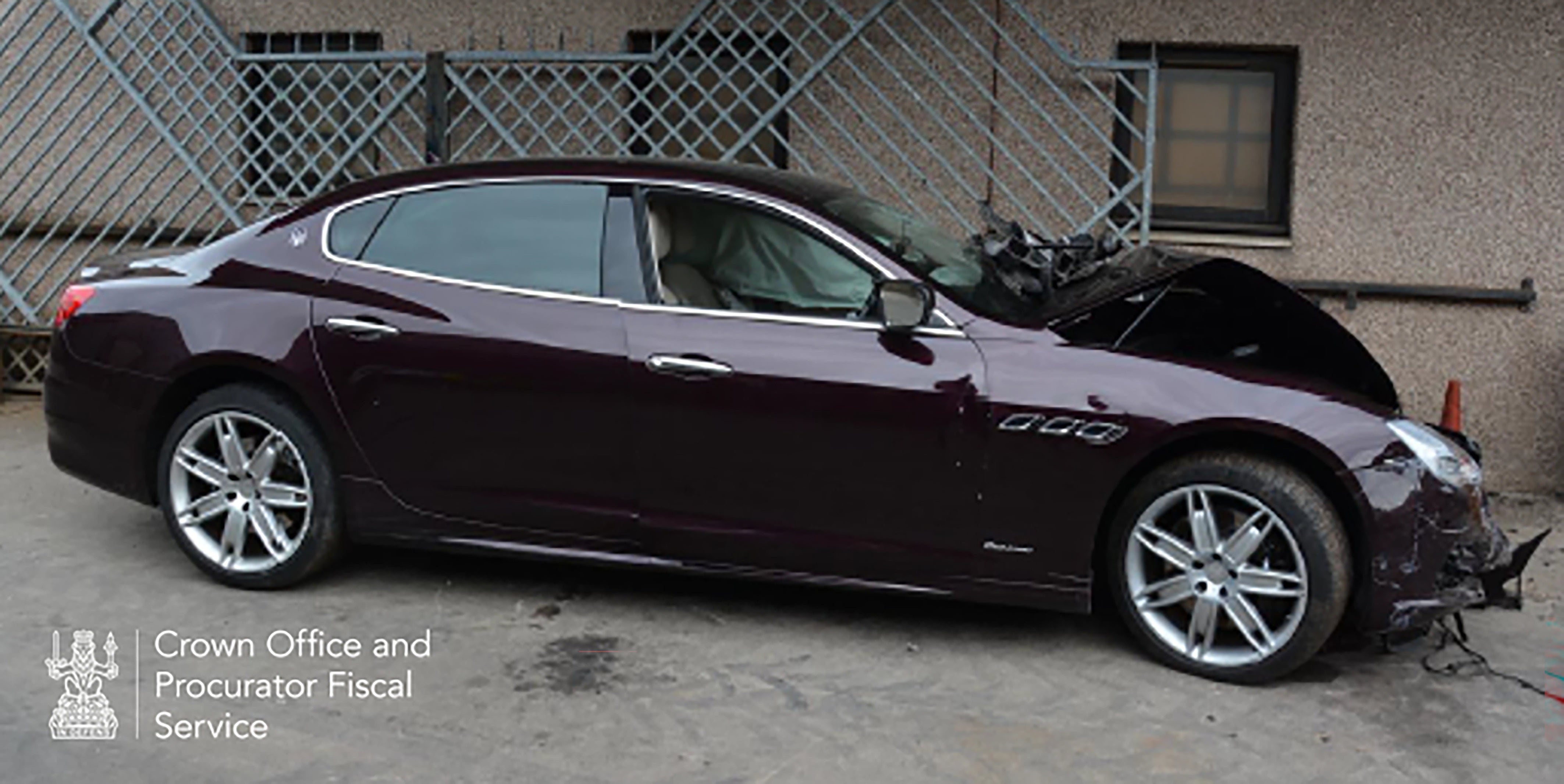 The court previously heard Garden entered a car showroom in Broughty Ferry in the early afternoon of 13 April and stole a high-powered Maserati parked in the forecourt