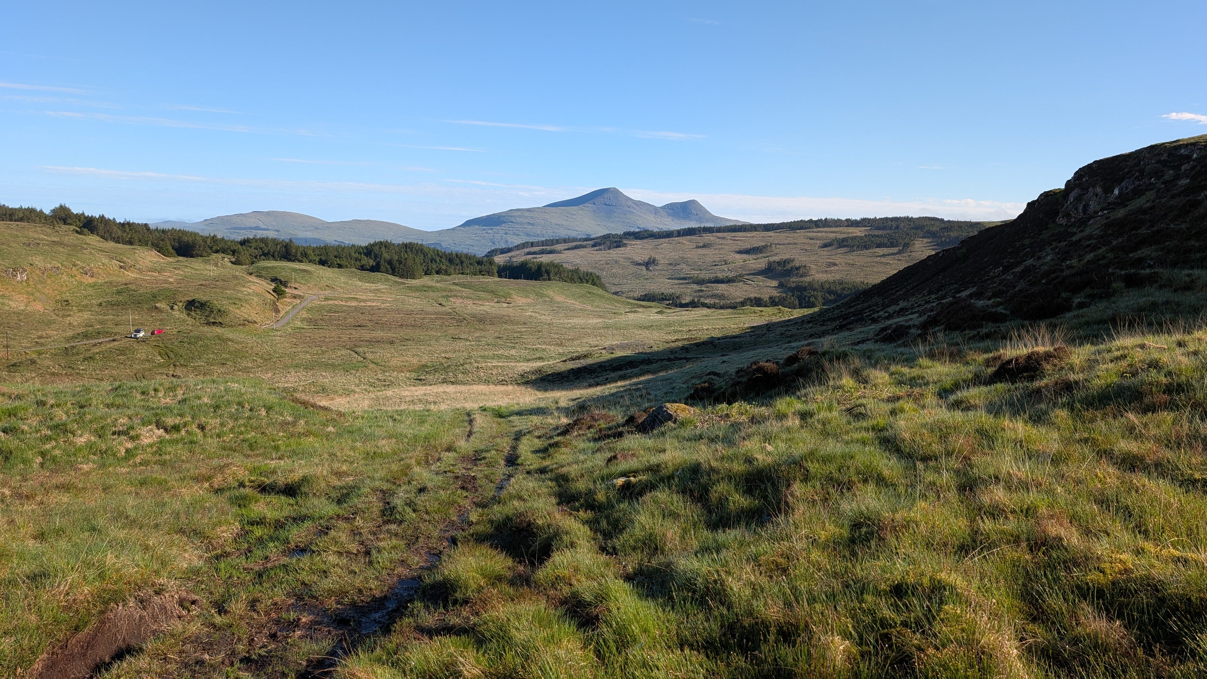 Hiking in south Mull with views of Ben More