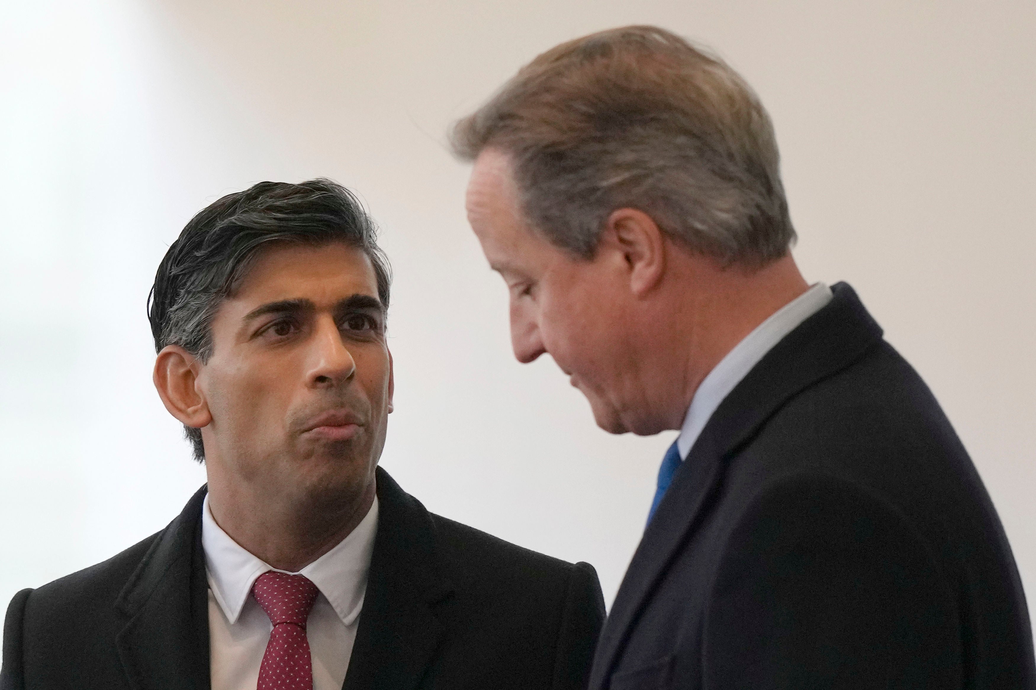 Mr Cameron did not say that he had privately urged Mr Sunak not to call the election when he spoke hours later