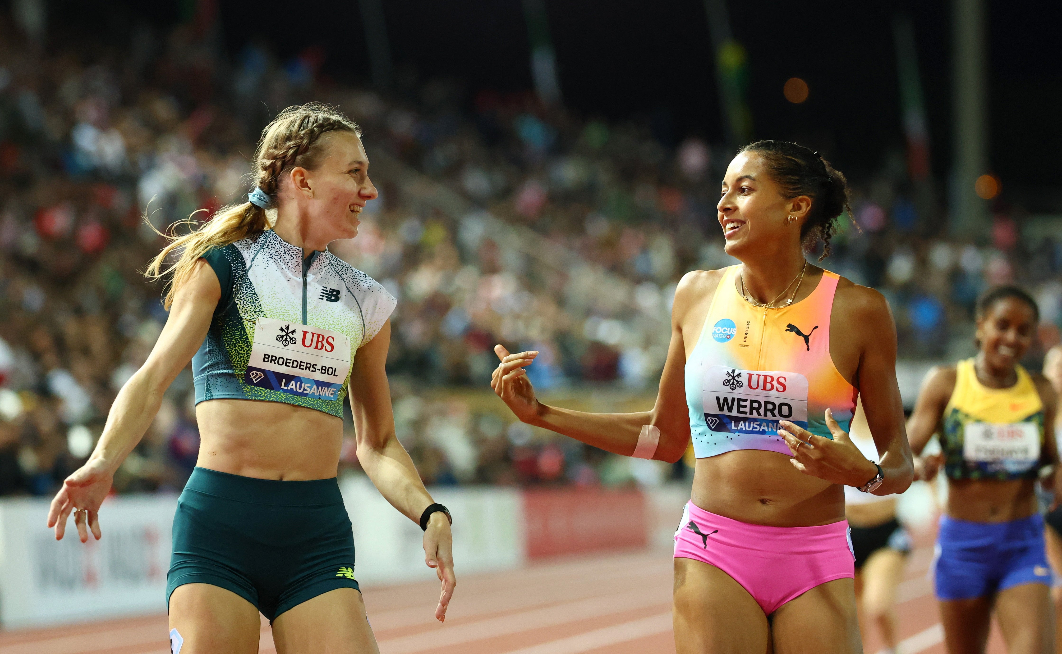 Audrey Werro beat Femke Broeders-Bol in an exciting 800m final